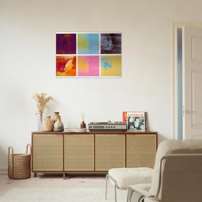 Electric Chair - Andy Warhol Brushed Aluminum Print - 70x100 cm / 28x40 inches | Andy Warhol Aluminum Print | Andy Warhol Prints