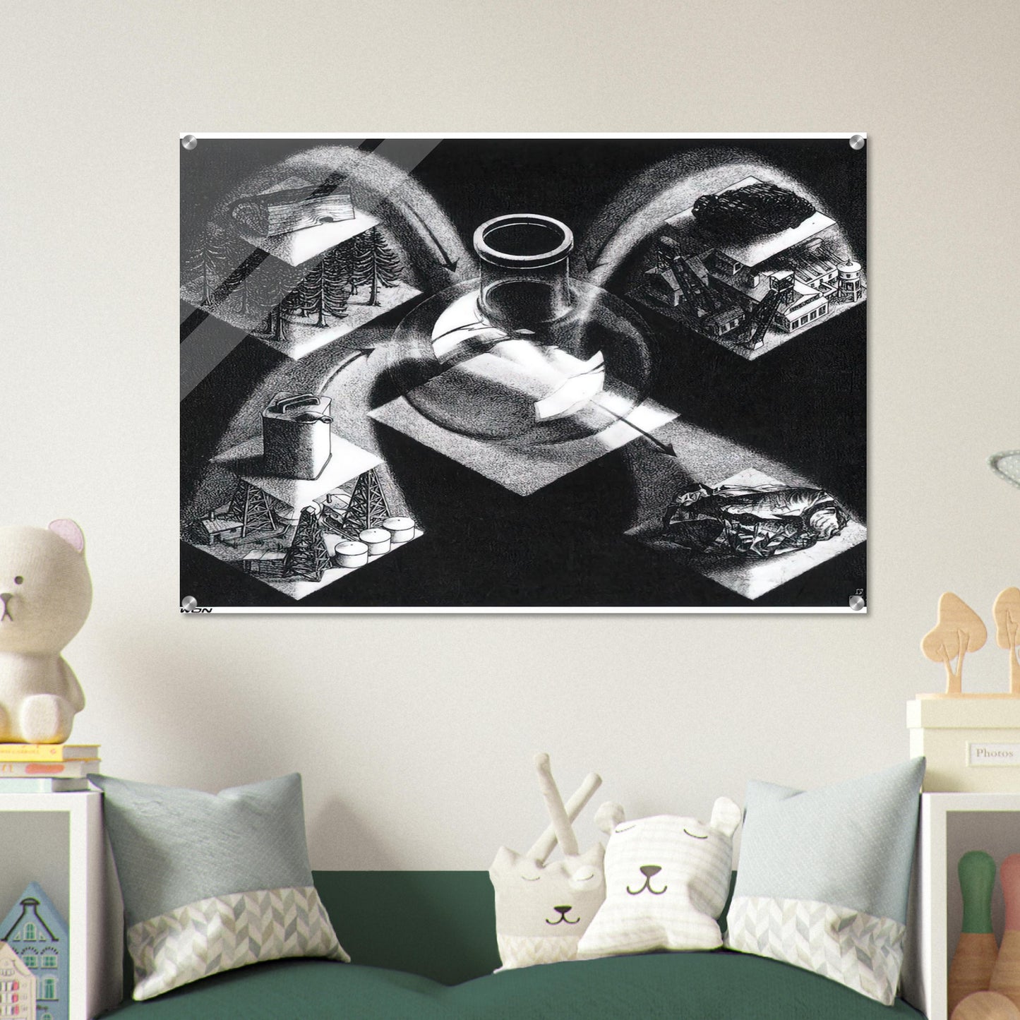 SYNTHESIS - MC Escher Acrylic Print - 70x100 cm / 28x40″ inches | MC Escher Wall Art | MC Escher Prints