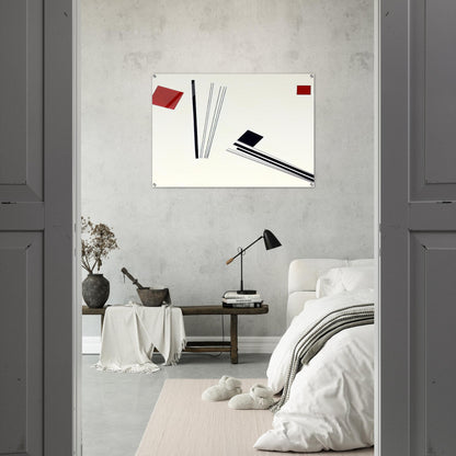 Painting in red and black - 1956 - Lygia Pape Acrylic Print - 70x100 cm / 28x40″ inches