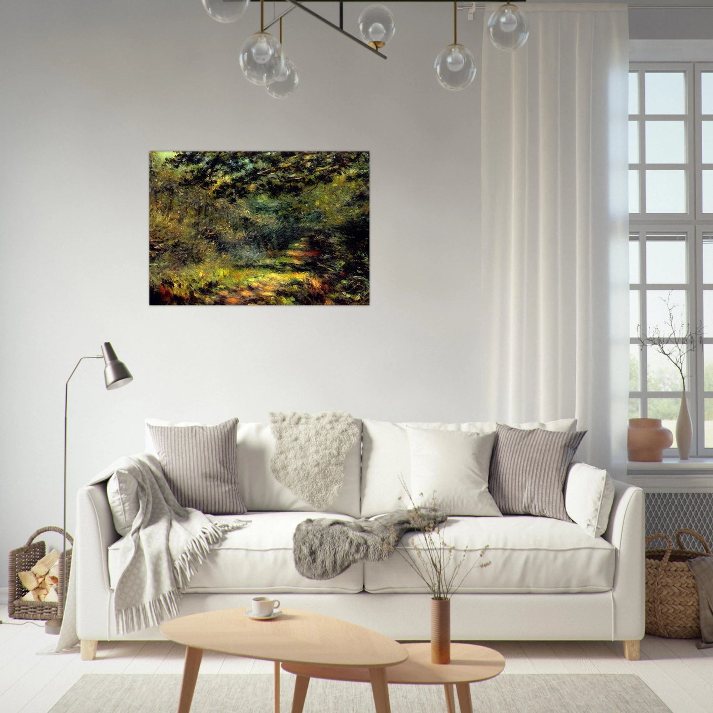 Forest Path - Pierre-Auguste Renoir Brushed Aluminum Print - 70x100 cm / 28x40 inches | Pierre-Auguste Renoir Aluminum Print | Pierre-Auguste Renoir Prints