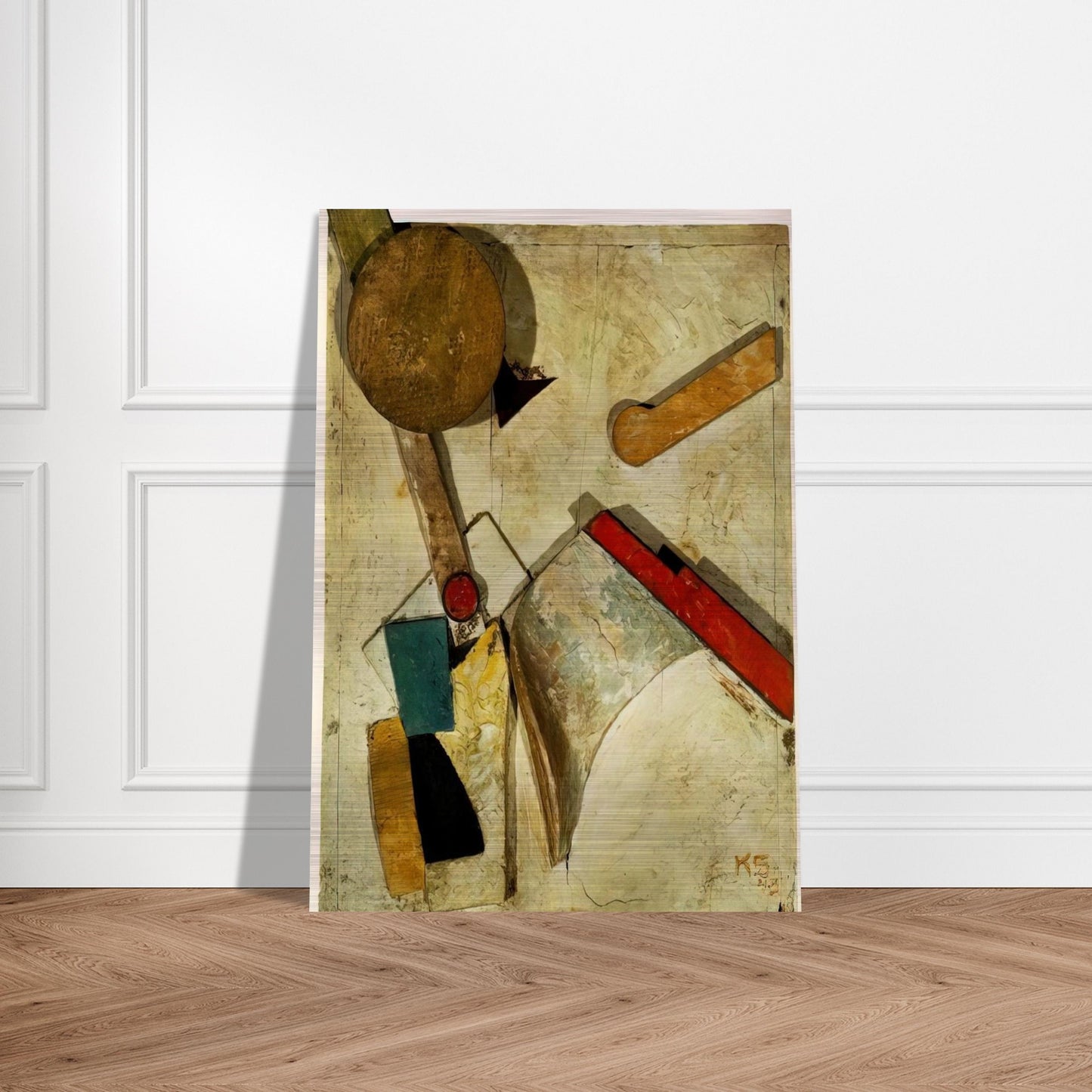 HEAVY RELIEF 1945 - Kurt Schwitters Brushed Aluminum Print - 70x100 cm / 28x40 inches | Kurt Schwitters Aluminum Print | Kurt Schwitters Prints