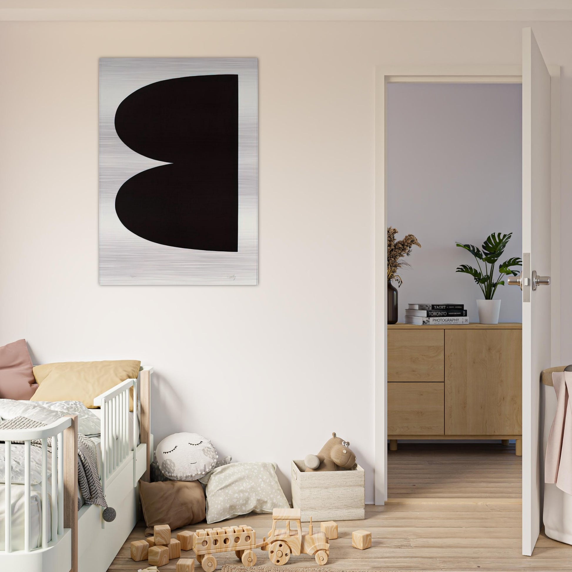 Black from Suite of Twenty-Seven Color Lithographs - Ellsworth Kelly Brushed Aluminum Print - 70x100 cm / 28x40 inches | Ellsworth Kelly Aluminum Print | Ellsworth Kelly Prints