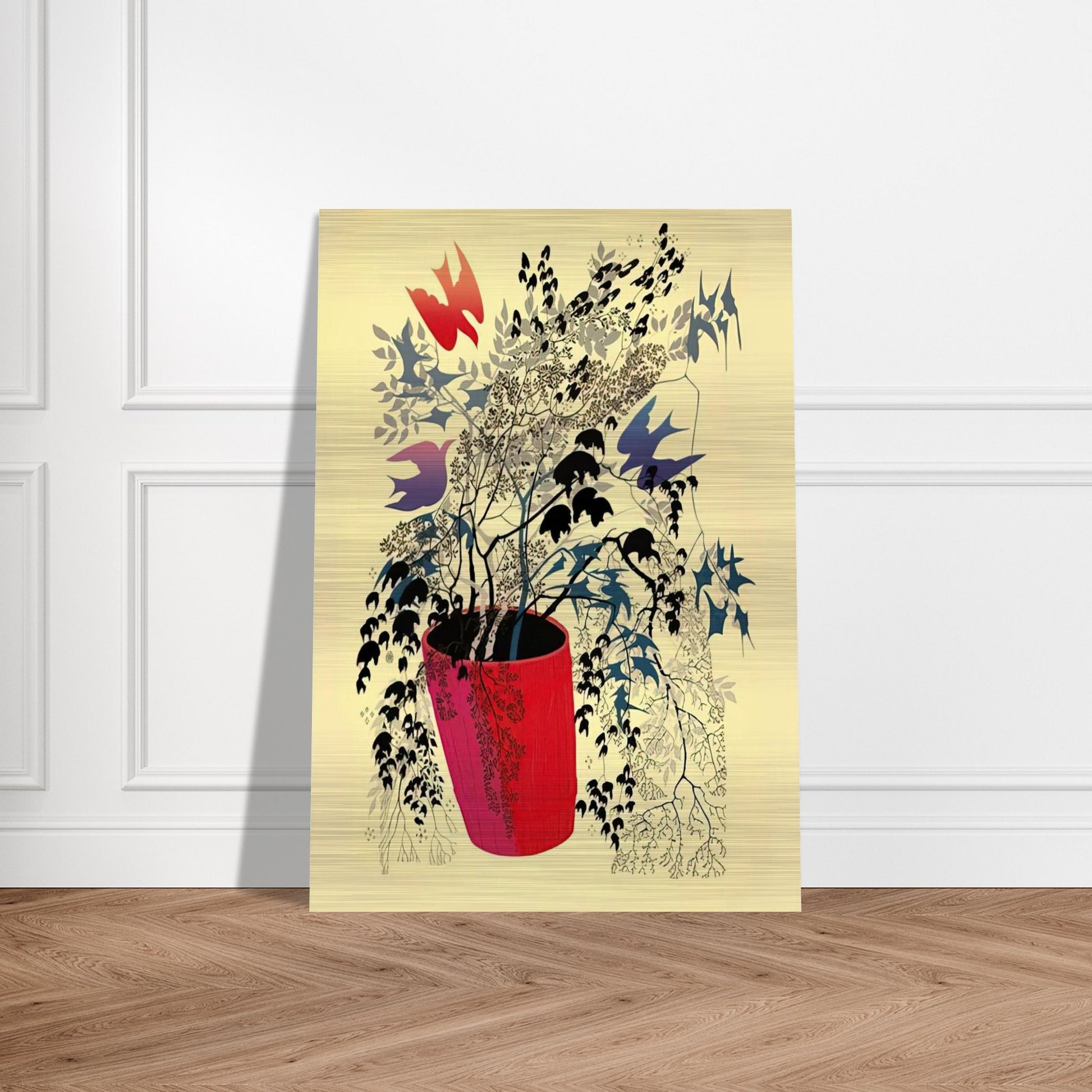 Red Barrell - Eyvind Earle Brushed Aluminum Print - 70x100 cm / 28x40 inches | Eyvind Earle Aluminum Print | Eyvind Earle Prints