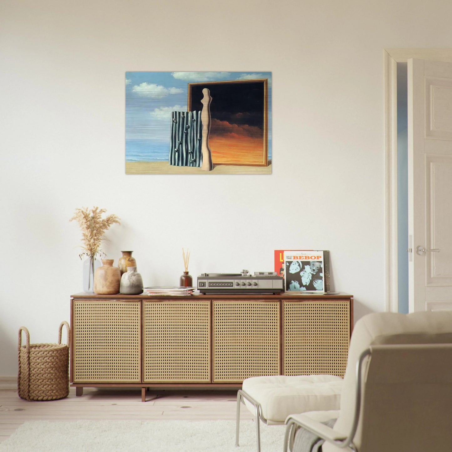 COMPOSITION ON A SEASHORE 1935 - Rene Magritte Brushed Aluminum Print - 70x100 cm / 28x40 inches | Rene Magritte Aluminum Print | Rene Magritte Prints