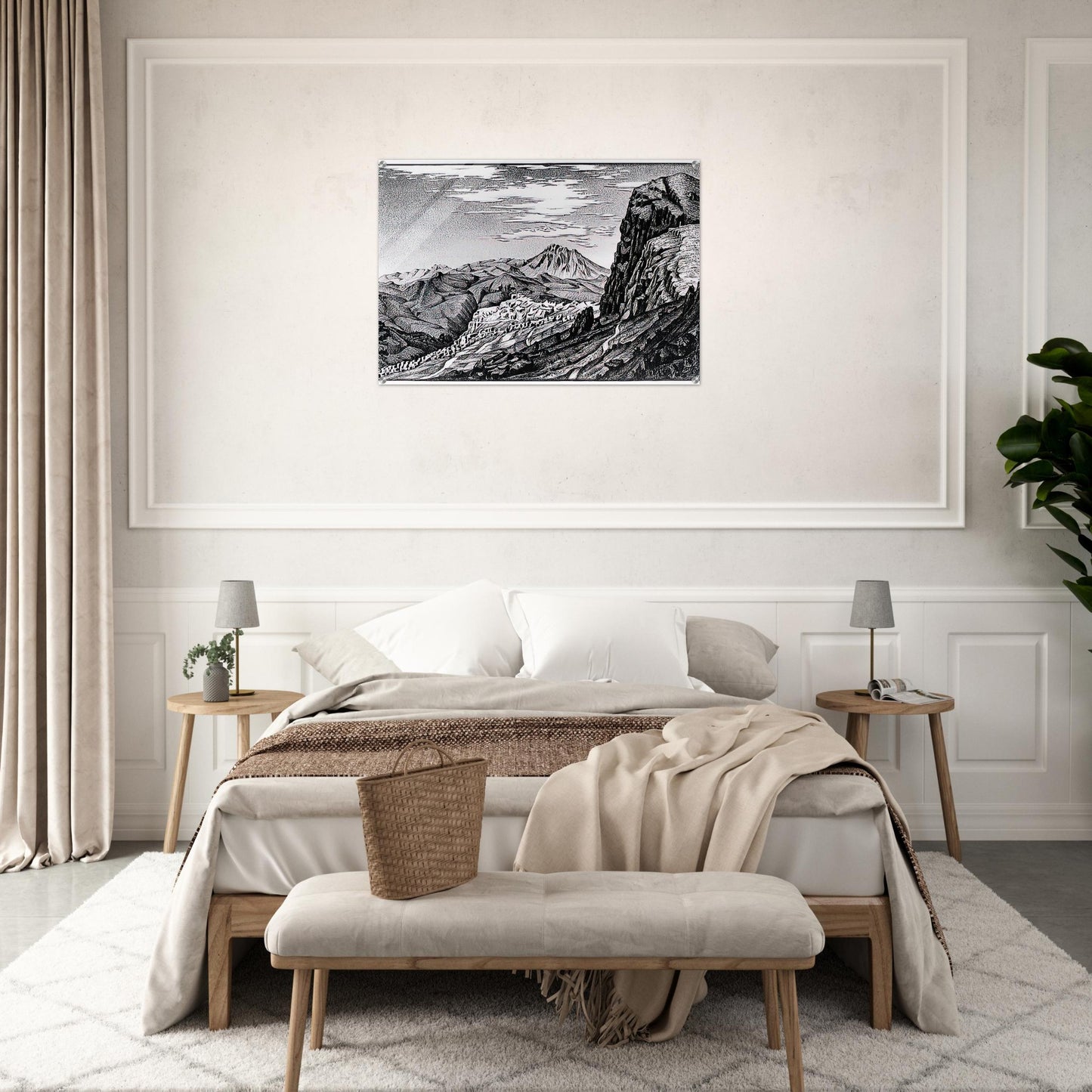 CALTAVUTURO IN THE MADONIE MOUNTAINS SICILY - MC Escher Acrylic Print - 70x100 cm / 28x40″ inches | Maurits Cornelis Escher Prints