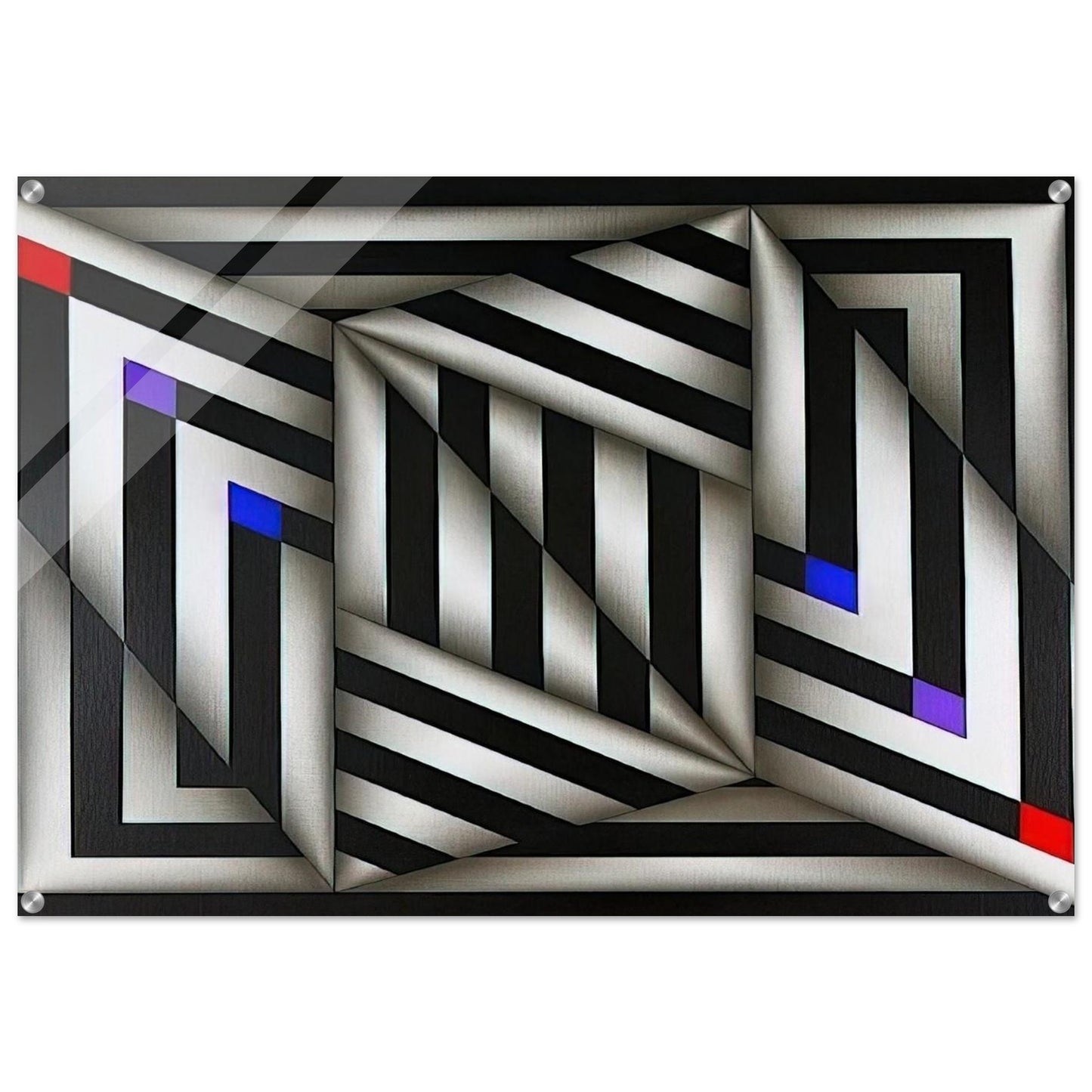 Saratoy III - 1980 - Omar Rayo Acrylic Print - 70x100 cm / 28x40″ inches | Omar Rayo Wall Art | Omar Rayo Prints