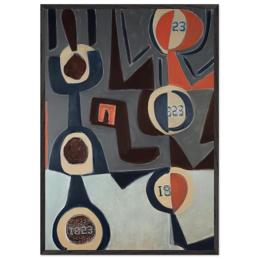 1823 - 2008 United States - Will Barnet 70x100 cm / 28x40 inches Framed Art Print – Black Wooden Frame