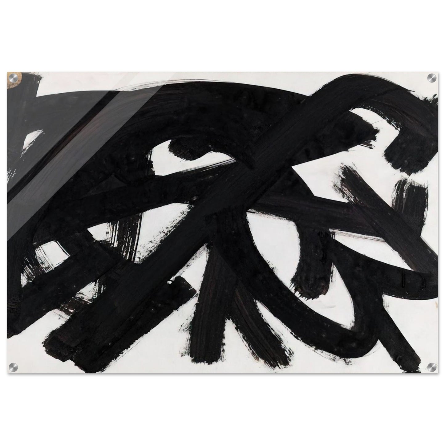Brou de noix sur papier 48 x 62,5 cm, 1946 - 1946 - Pierre Soulages Acrylic Print - 70x100 cm / 28x40″ inches | Pierre Soulages Wall Art | Pierre Soulages Prints