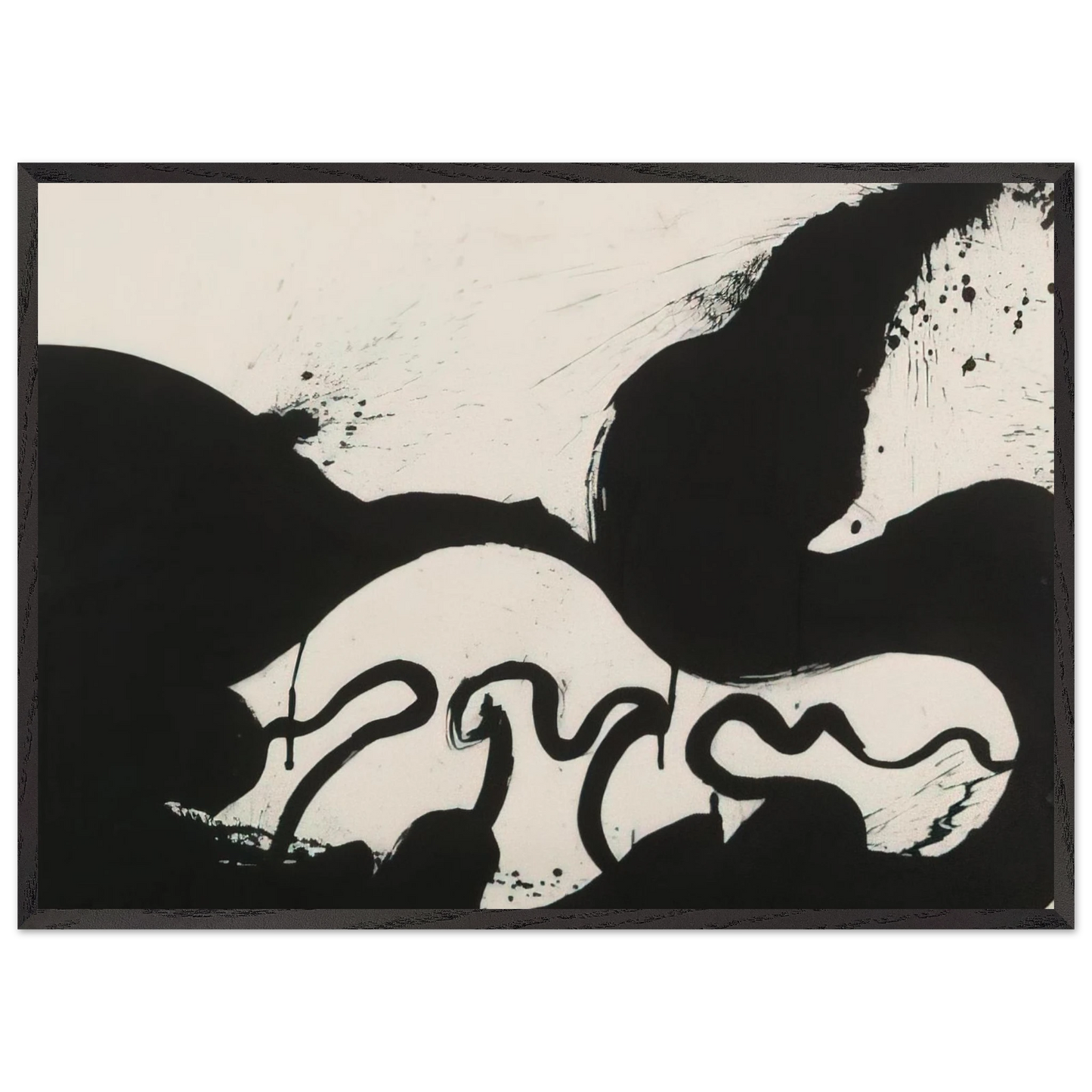 Helen Frankenthaler - Untitled - 1973 Wall art - 30x40 cm / 12x16 inches - Premium Wooden Framed Poster With Fine Art Paper-canvas - Black frame