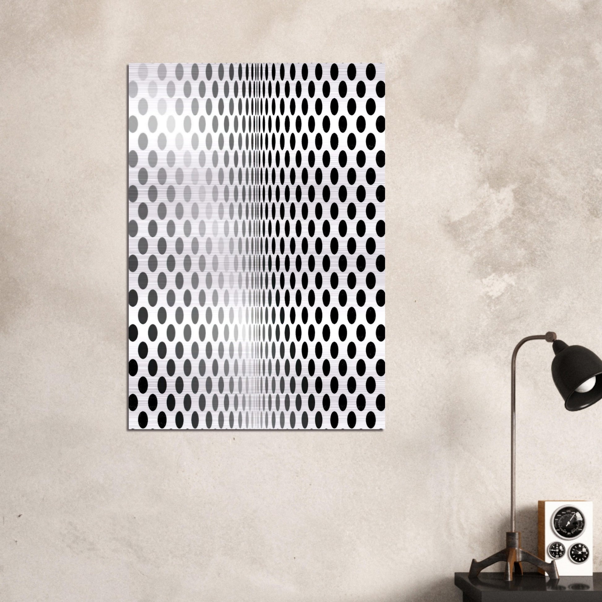 LOSS 1964 - Bridget Riley Brushed Aluminum Print - 70x100 cm / 28x40 inches | Bridget Riley Aluminum Print | Bridget Riley Prints