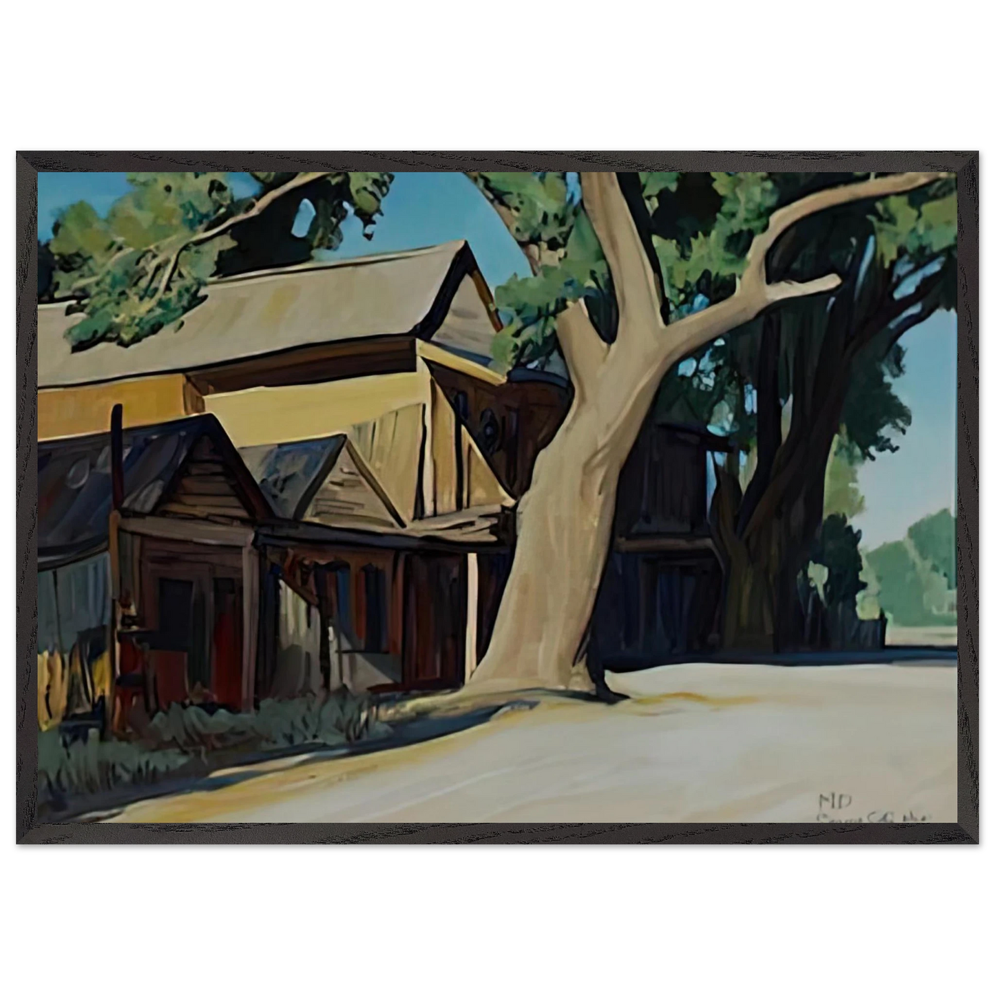 Maynard Dixon - OLD CHINATOWN CARSON CITY NEVADA 1937 Wall art - 60x80 cm / 24x32 inches - Fine Art Poster-canvas - -