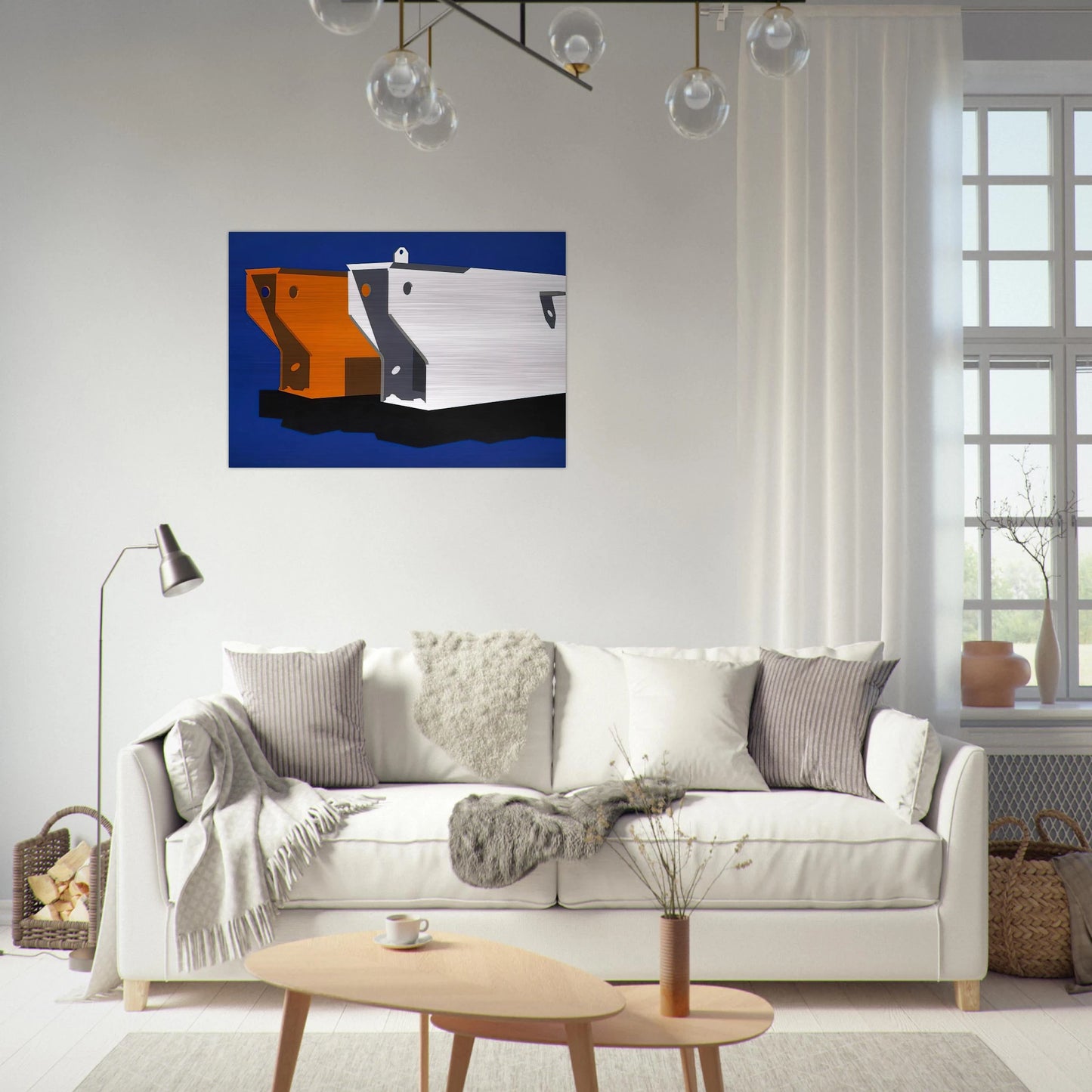 Mr. and Mrs. Moby Dick - Pop Art - Allan D Arcangelo Brushed Aluminum Print - 70x100 cm / 28x40 inches | Allan D Arcangelo Aluminum Print | Allan D Arcangelo Prints