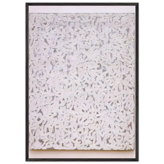 Points - 1963 - Robert Ryman 70x100 cm / 28x40 inches Framed Art Print – Black Wooden Frame