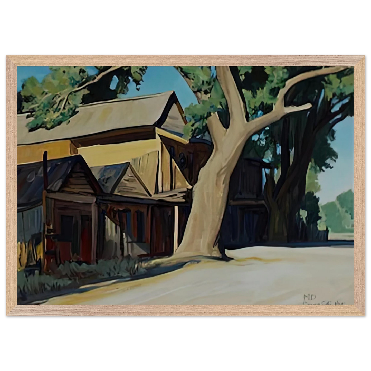 Maynard Dixon - OLD CHINATOWN CARSON CITY NEVADA 1937 Wall art - 30x45 cm / 12x18 inches - Fine Art Poster-canvas - -