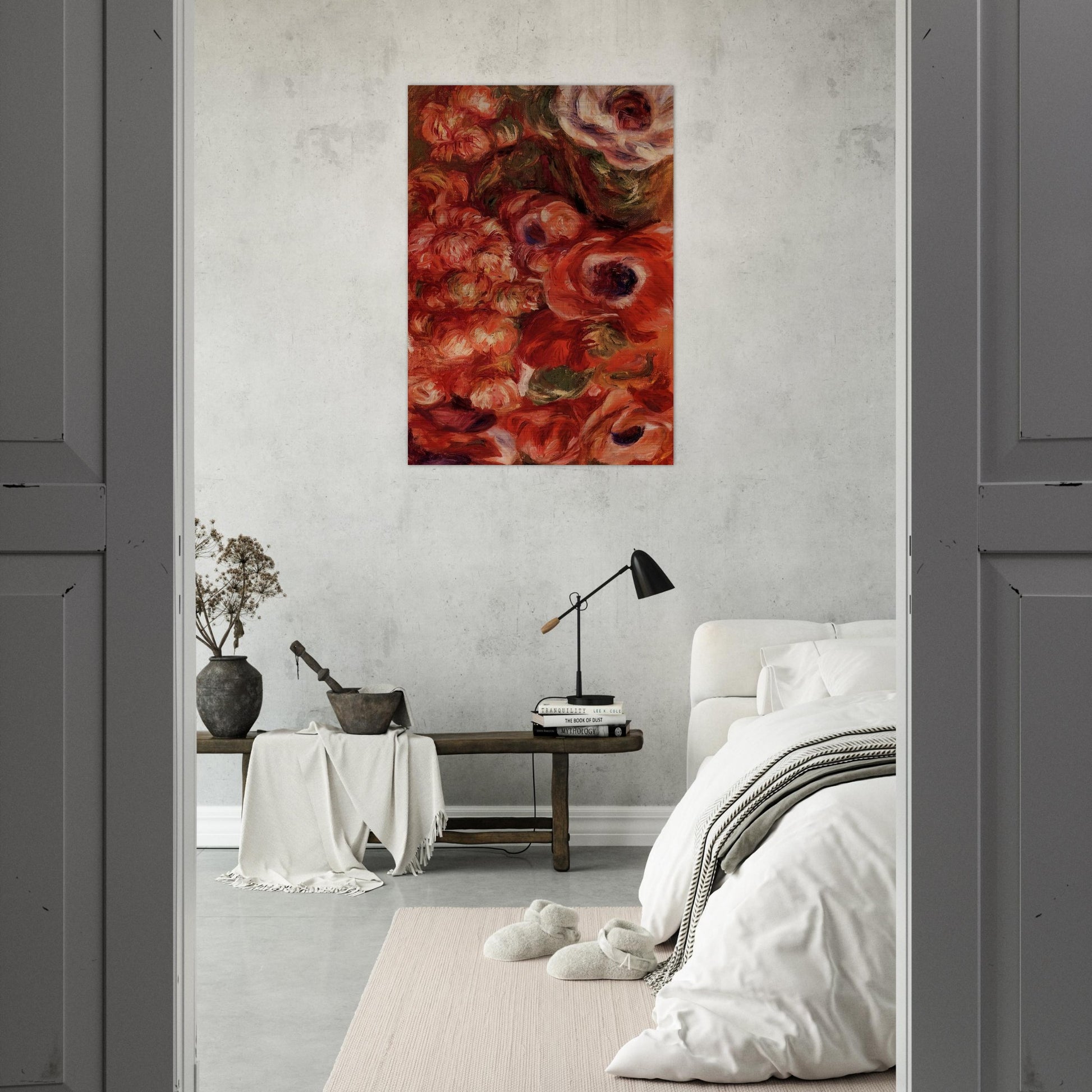 Anemonies - Pierre-Auguste Renoir Brushed Aluminum Print - 70x100 cm / 28x40 inches | Pierre-Auguste Renoir Aluminum Print | Pierre-Auguste Renoir Prints