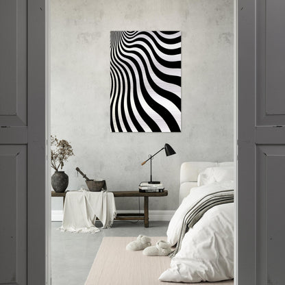 INTAKE 1964 - Bridget Riley Brushed Aluminum Print - 70x100 cm / 28x40 inches | Bridget Riley Aluminum Print | Bridget Riley Prints