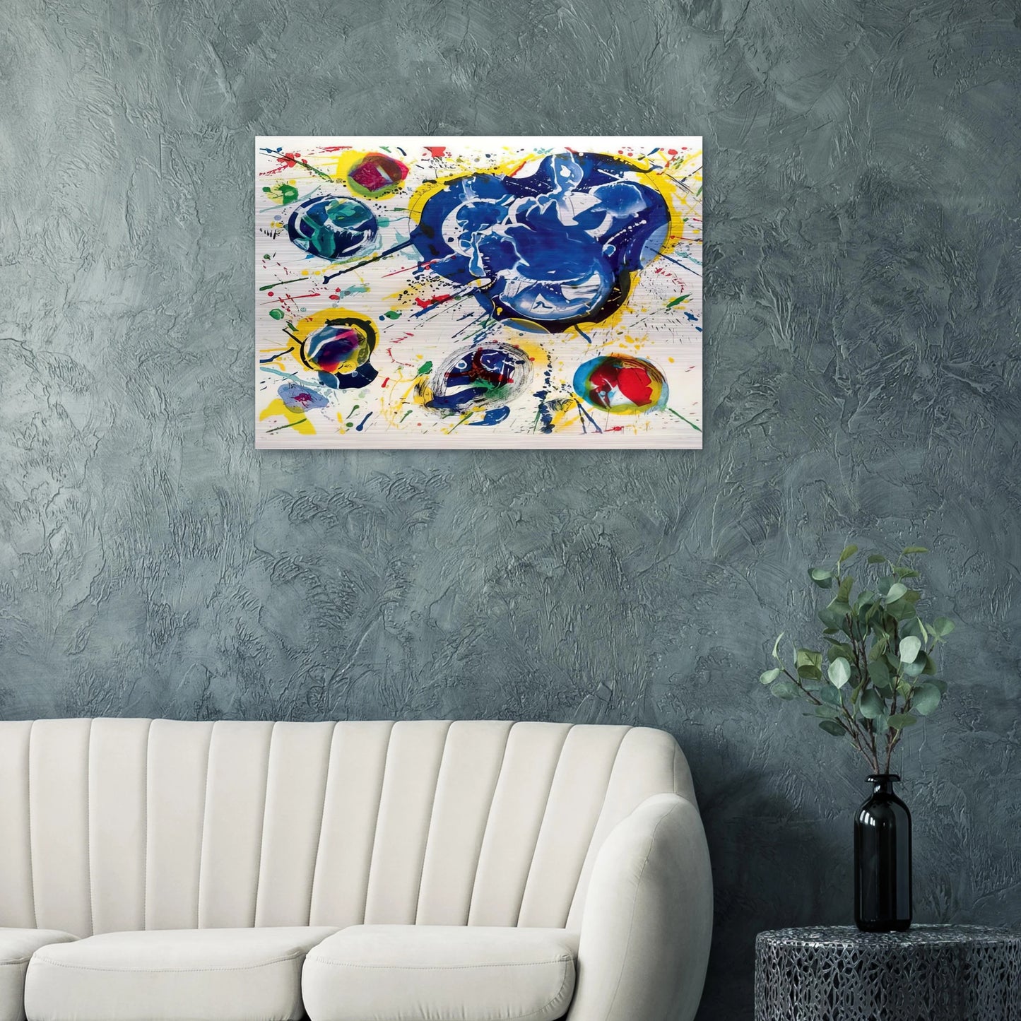 Untitled I  L I 87  - Sam Francis Brushed Aluminum Print - 70x100 cm / 28x40 inches | Sam Francis Aluminum Print | Sam Francis Prints
