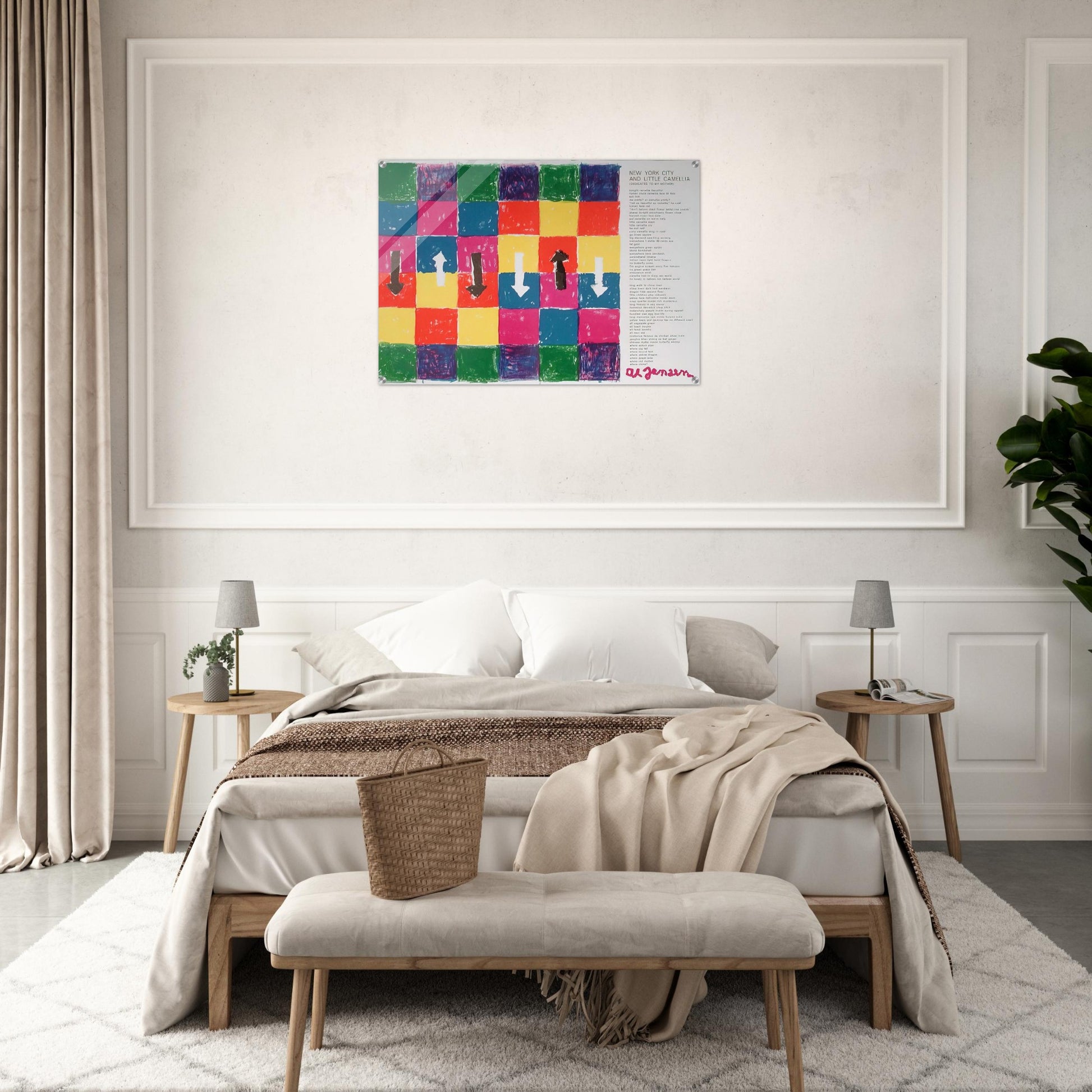 Hommage to Blake Prince tirée de l'album «1 ø Life» - 1964 - Alfred Jensen Acrylic Print - 70x100 cm / 28x40″ inches