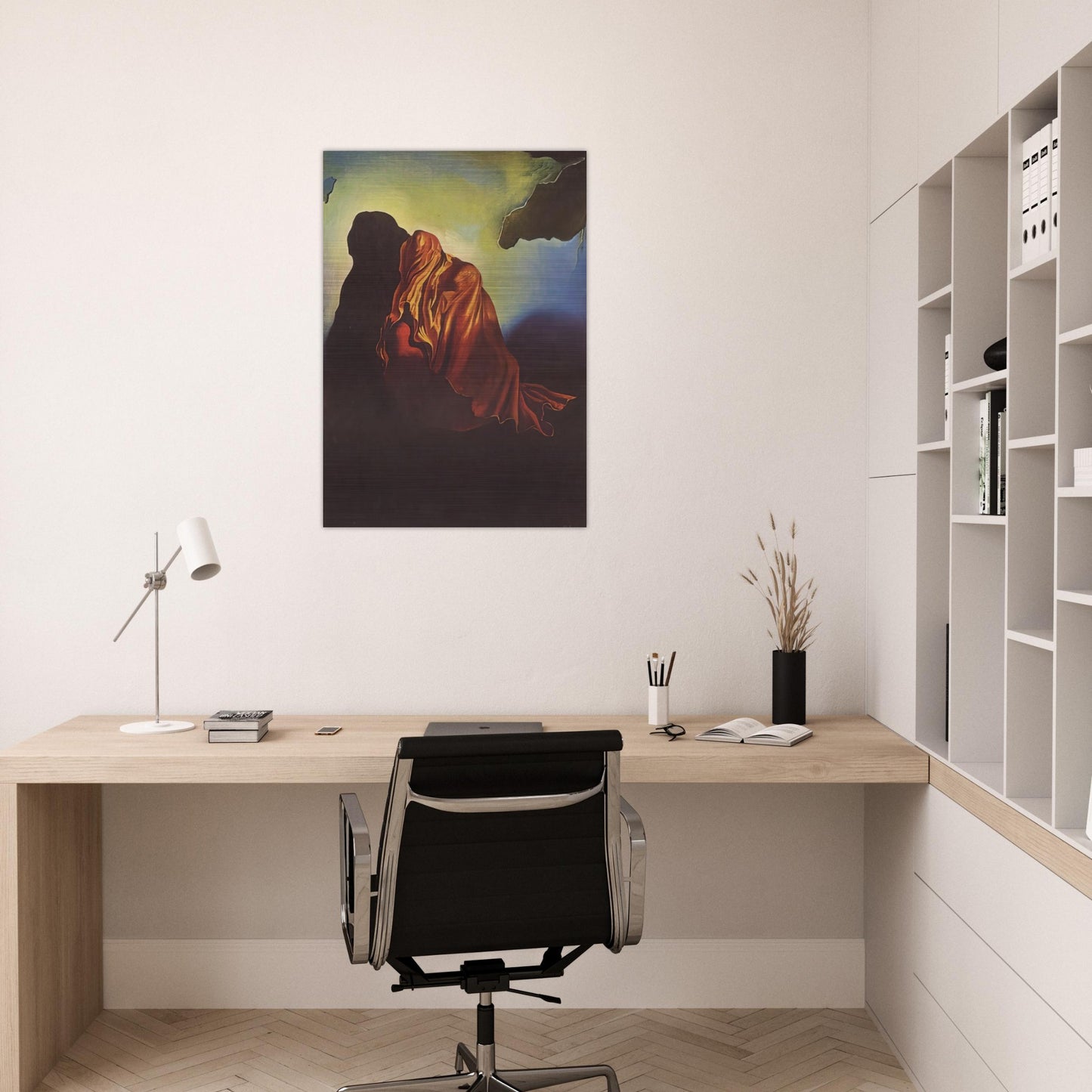 THE VEILED HEART - Salvador Dali Brushed Aluminum Print - 70x100 cm / 28x40 inches | Salvador Dali Aluminum Print | Salvador Dali Prints