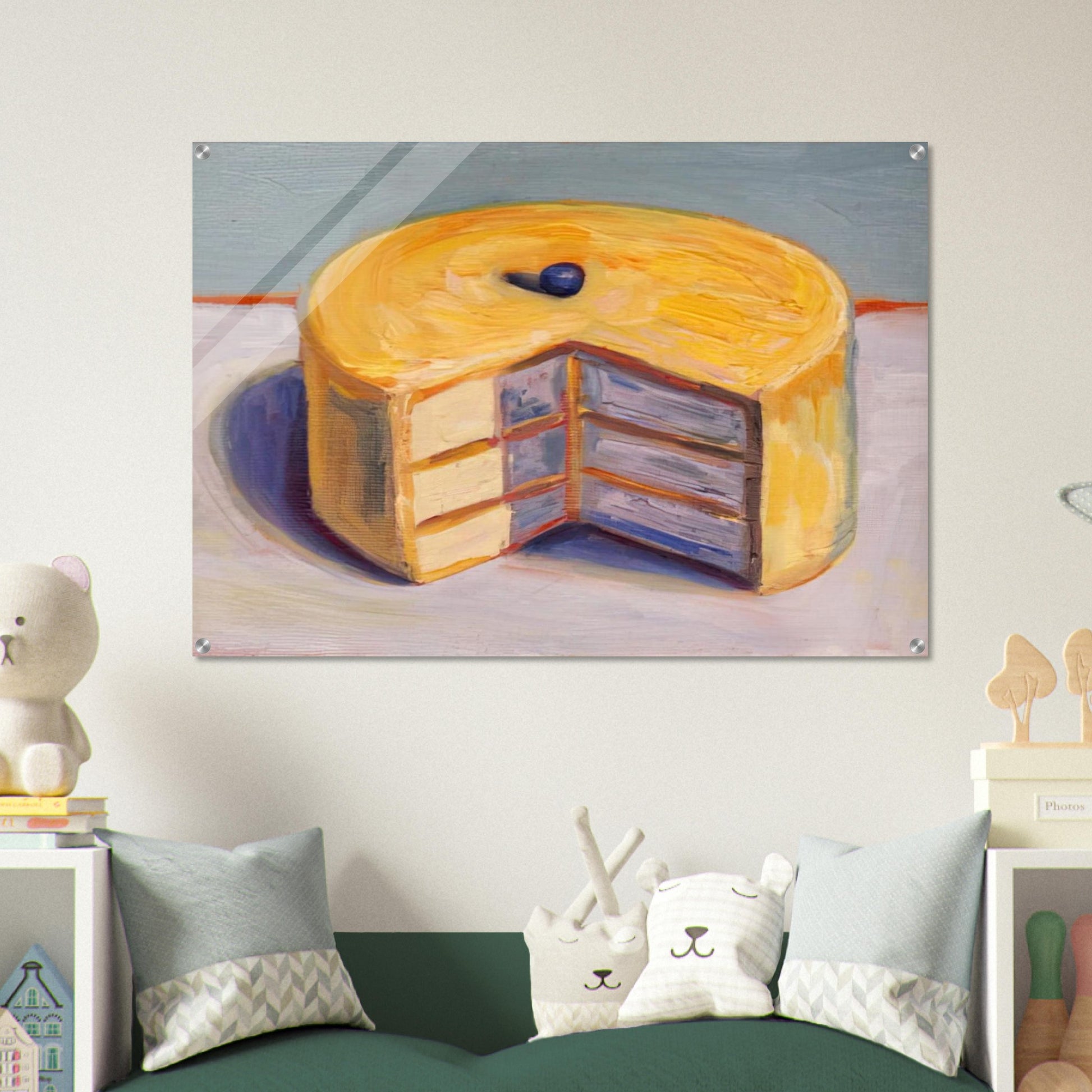 Lemon Cake - 1964 - Wayne Thiebaud Acrylic Print - 70x100 cm / 28x40″ inches | Wayne Thiebaud Wall Art | Wayne Thiebaud Prints