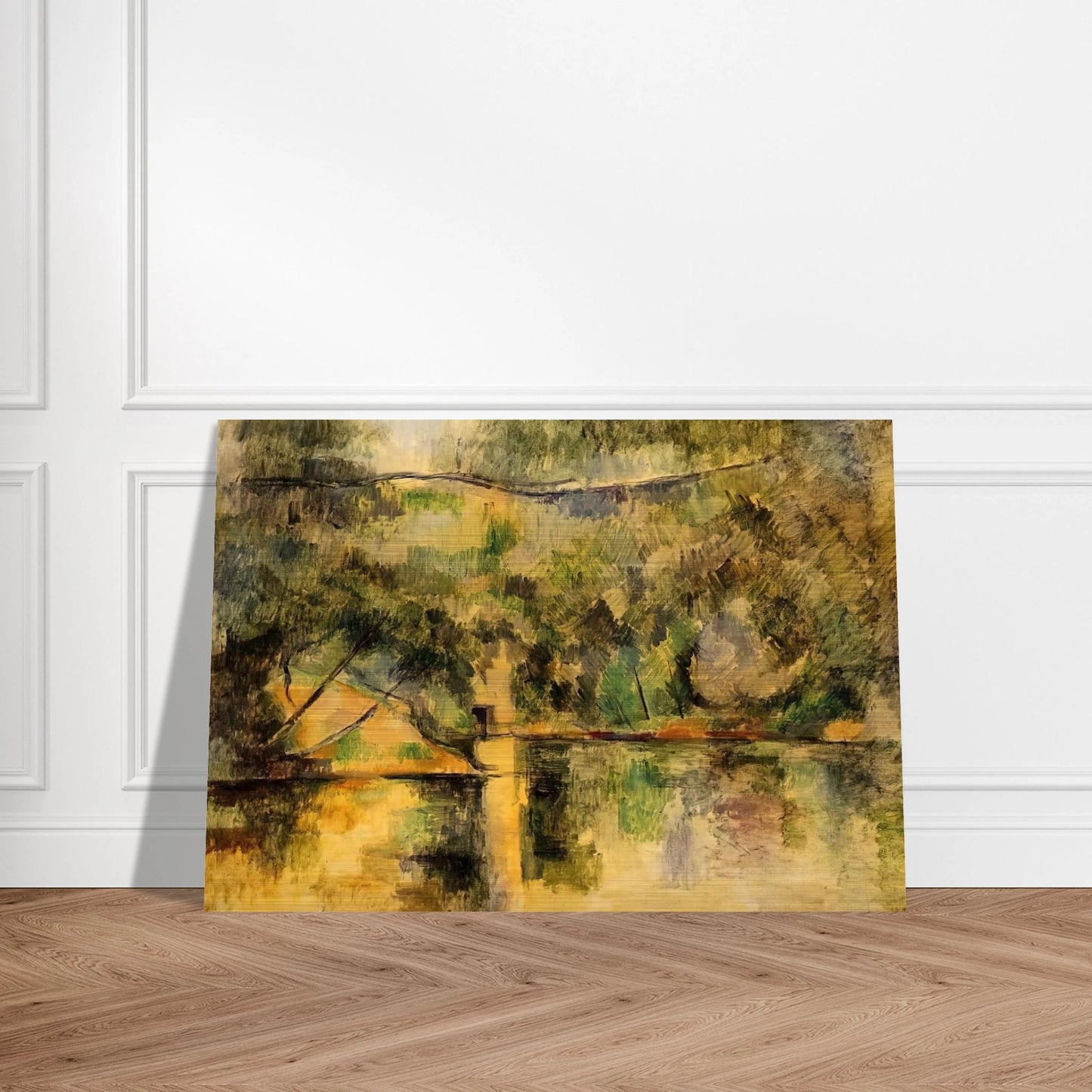 Reflections in the Water - Paul Cézanne Brushed Aluminum Print - 70x100 cm / 28x40 inches | Paul Cézanne Aluminum Print | Paul Cézanne Prints