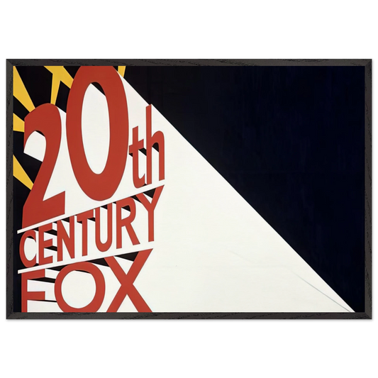 LARGE TRADEMARK WITH EIGHT SPOTLIGHTS 1962 - Edward Ruscha 70x100 cm / 28x40 inches Framed Art Print – Black Wooden Frame