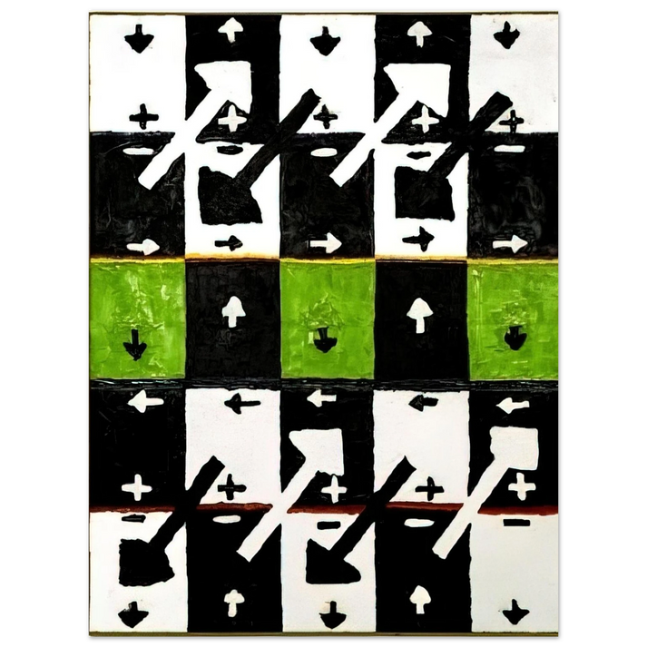 Alfred Jensen - An Influence of the Earth's Motion on Optical Phenomena - 1961  75x100 cm / 30x40inches Fine Art Poster