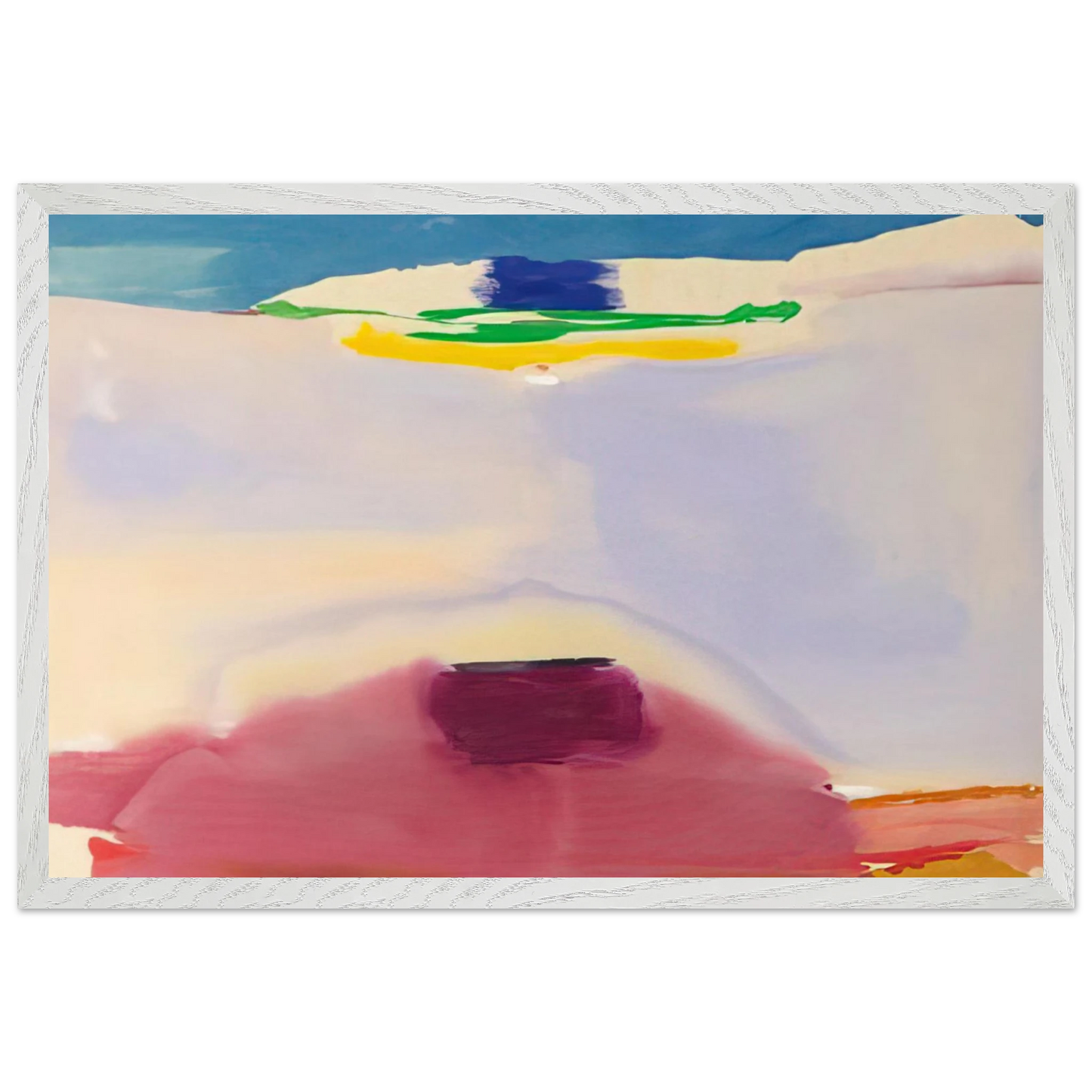 Helen Frankenthaler - Leveling - 1973 Wall art - 28x43  cm / XL (11x17 inches) - Premium Wooden Framed Poster With Fine Art Paper-canvas - Wood frame