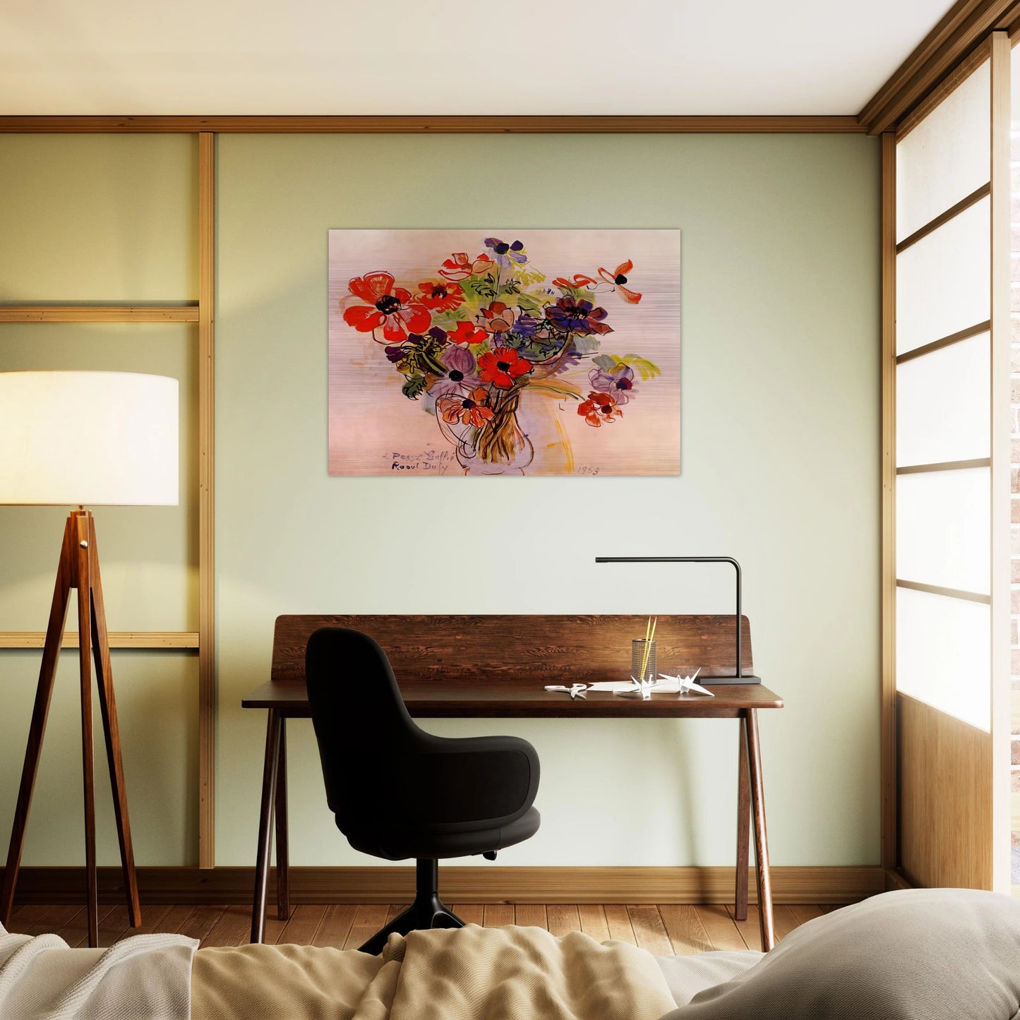 ANEMONES 1953 - Raoul Dufy Brushed Aluminum Print - 70x100 cm / 28x40 inches | Raoul Dufy Aluminum Print | Raoul Dufy Prints