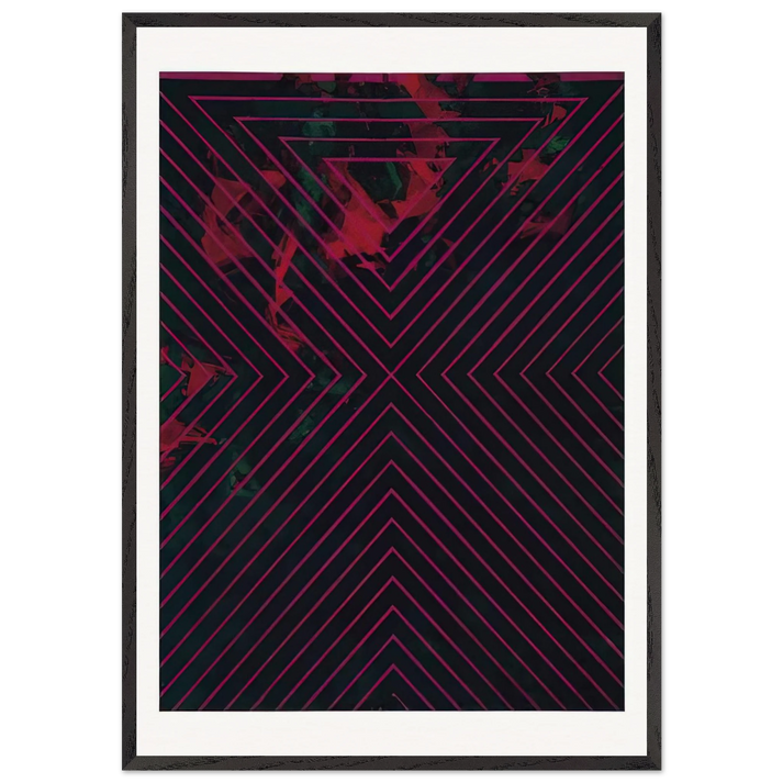 1418 1986 - Luis Feito 70x100 cm / 28x40 inches Framed Art Print – Black Wooden Frame