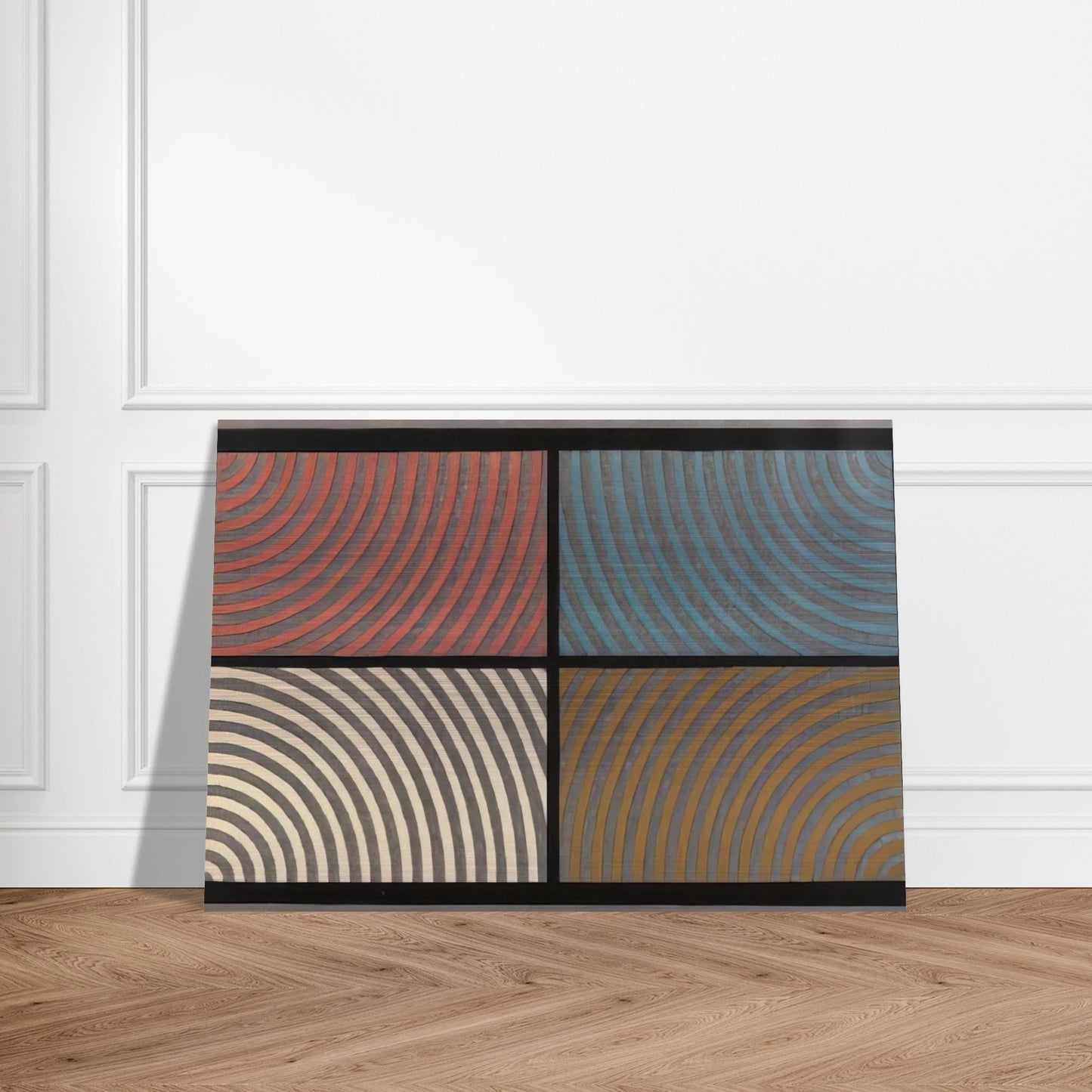 Arcs from Four Corners - Sol LeWitt Brushed Aluminum Print - 70x100 cm / 28x40 inches | Sol LeWitt Aluminum Print | Sol LeWitt Prints
