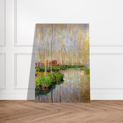 The River Epte - claude monet Brushed Aluminum Print - 70x100 cm / 28x40 inches | claude monet Aluminum Print | claude monet Prints