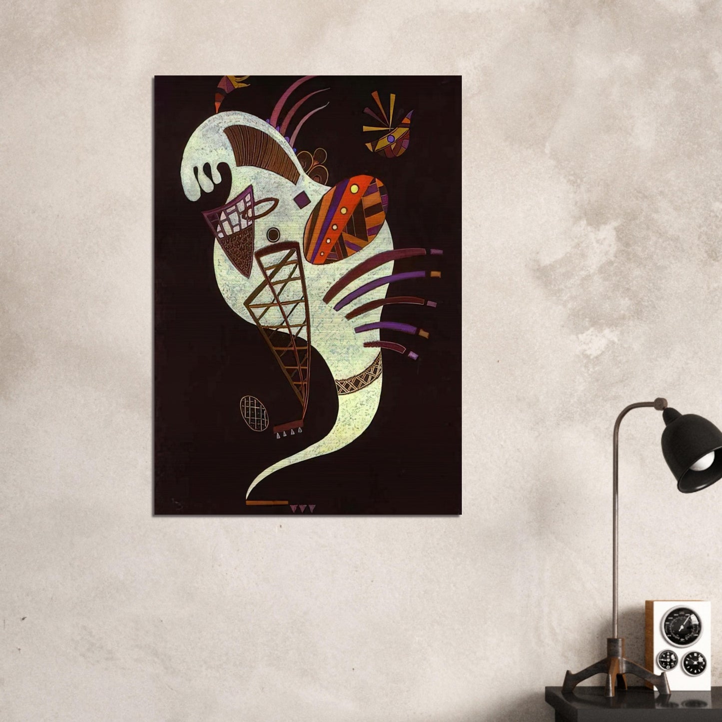 WHITE FIGURE 1943 - Wassily Kandinsky Brushed Aluminum Print - 70x100 cm / 28x40 inches | Wassily Kandinsky Aluminum Print | Wassily Kandinsky Prints