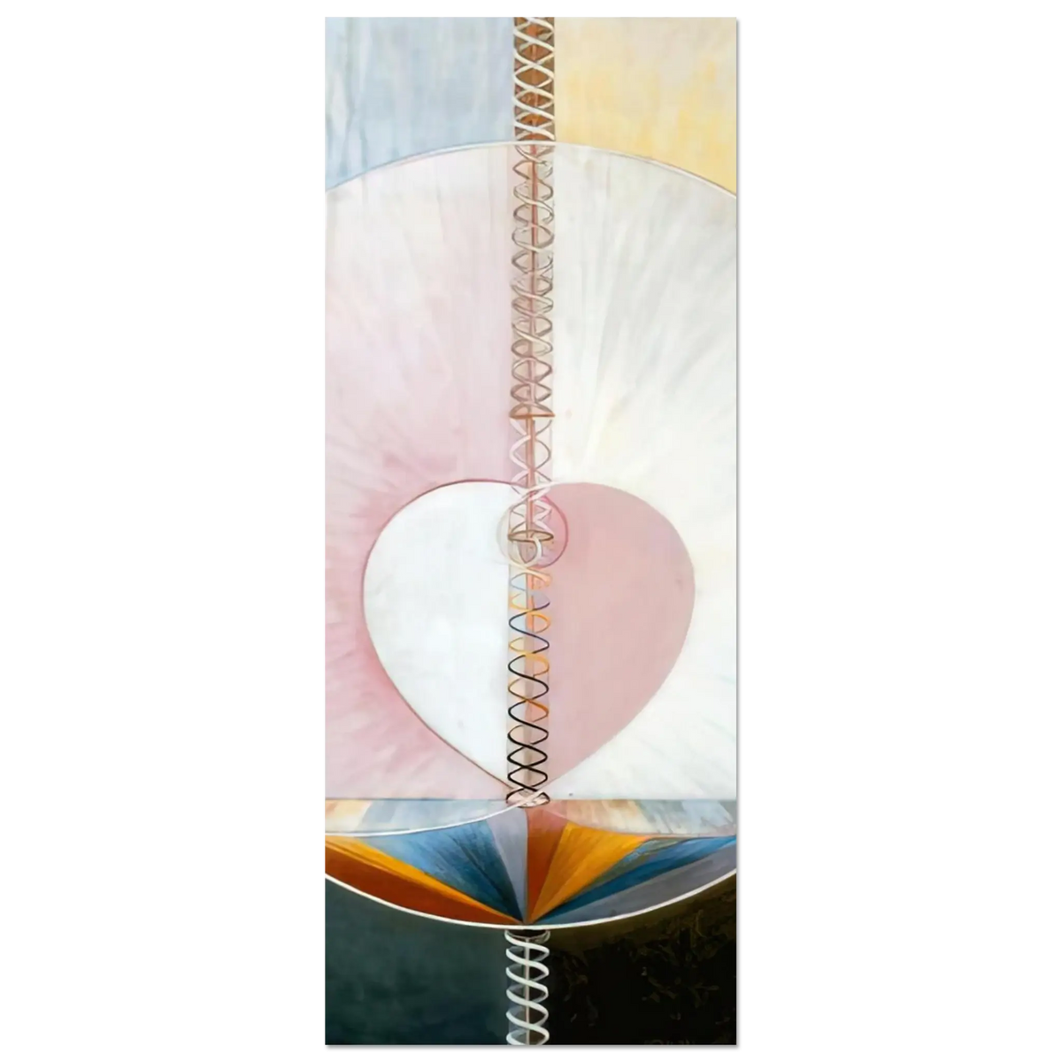 Hilma af Klint - WHAT A HUMAN BEING IS 1910 Wall art - 27x35 cm / 11x14 Inches - Premium Wooden Framed Poster With Fine Art Paper - White frame