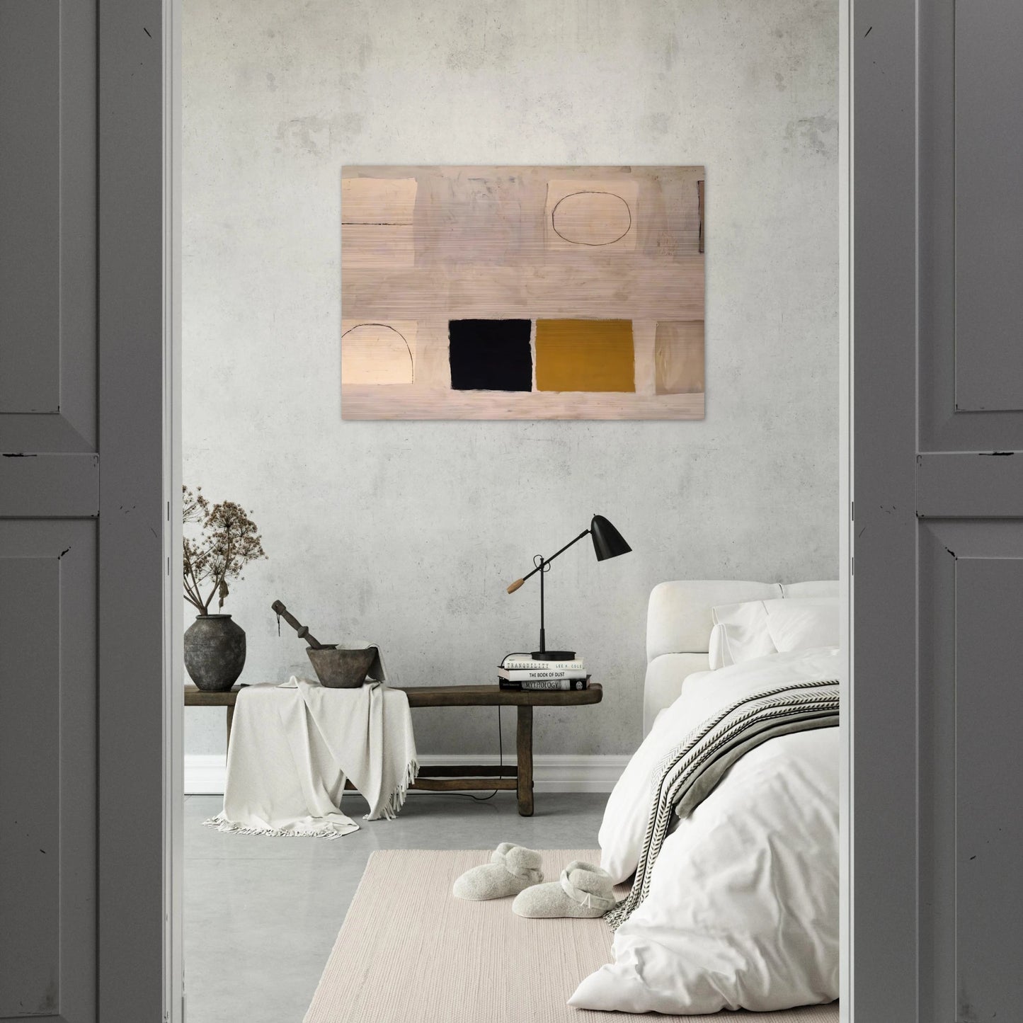 Morning in Mykonos - 1960 - William Scott Brushed Aluminum Print - 70x100 cm / 28x40 inches | William Scott Aluminum Print | William Scott Prints