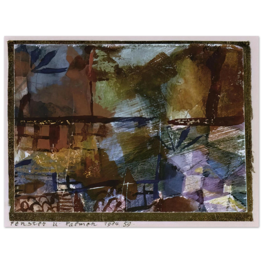 Paul Klee - WINDOWS AND PALM TREES 1914  75x100 cm / 30x40inches Fine Art Poster