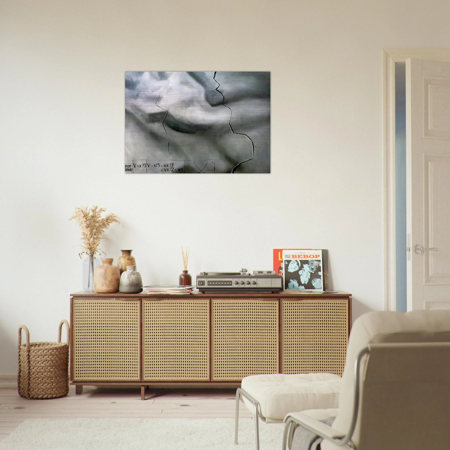TOPOLOGICAL ABDUCTION OF EUROPE HOMAGE TO RENE THOM - Salvador Dali Brushed Aluminum Print - 70x100 cm / 28x40 inches | Salvador Dali Aluminum Print | Salvador Dali Prints