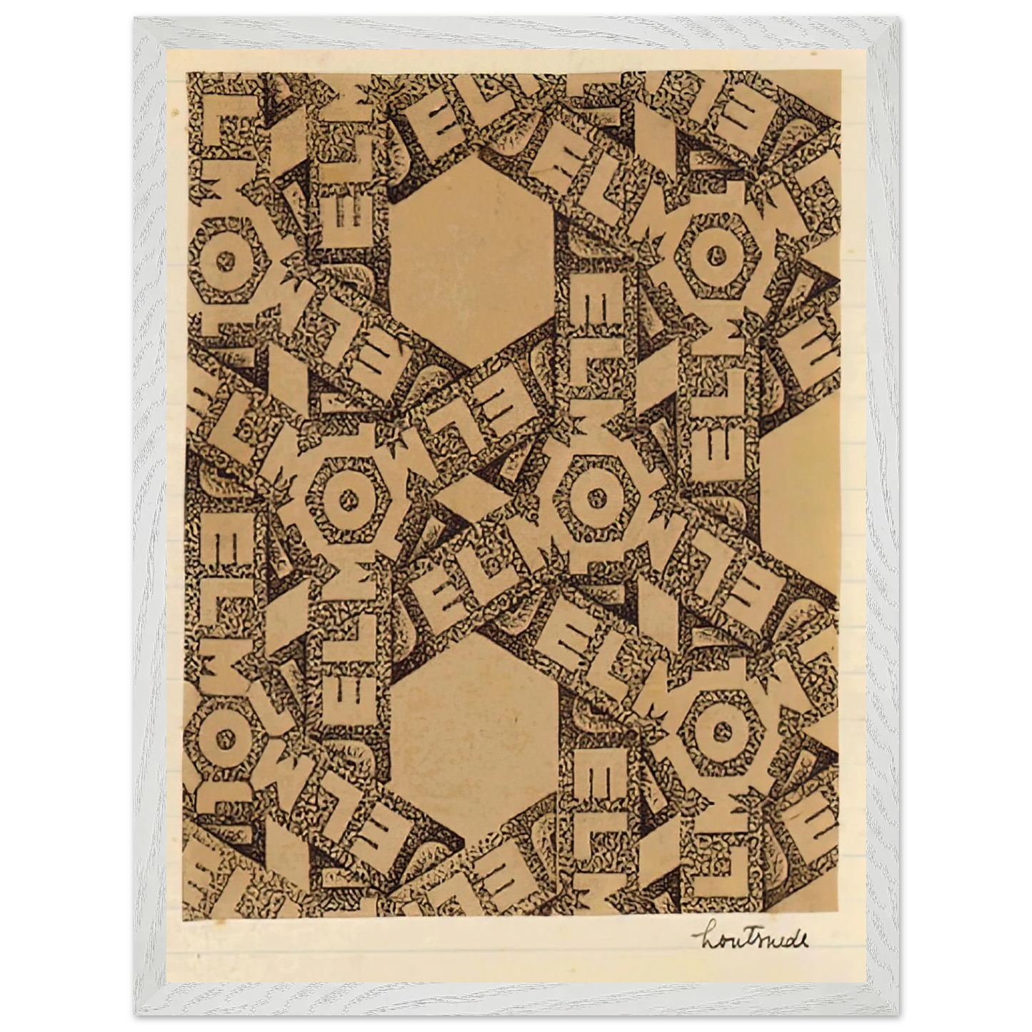 MC Escher - ESCHER (21) Wall Art - 21x29.7 cm / 8x12" - Premium Wooden Framed Poster With Fine Art Paper-canvas - Wood frame