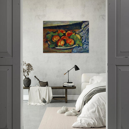 Dish of Peaches - Paul Cézanne Brushed Aluminum Print - 70x100 cm / 28x40 inches | Paul Cézanne Aluminum Print | Paul Cézanne Prints