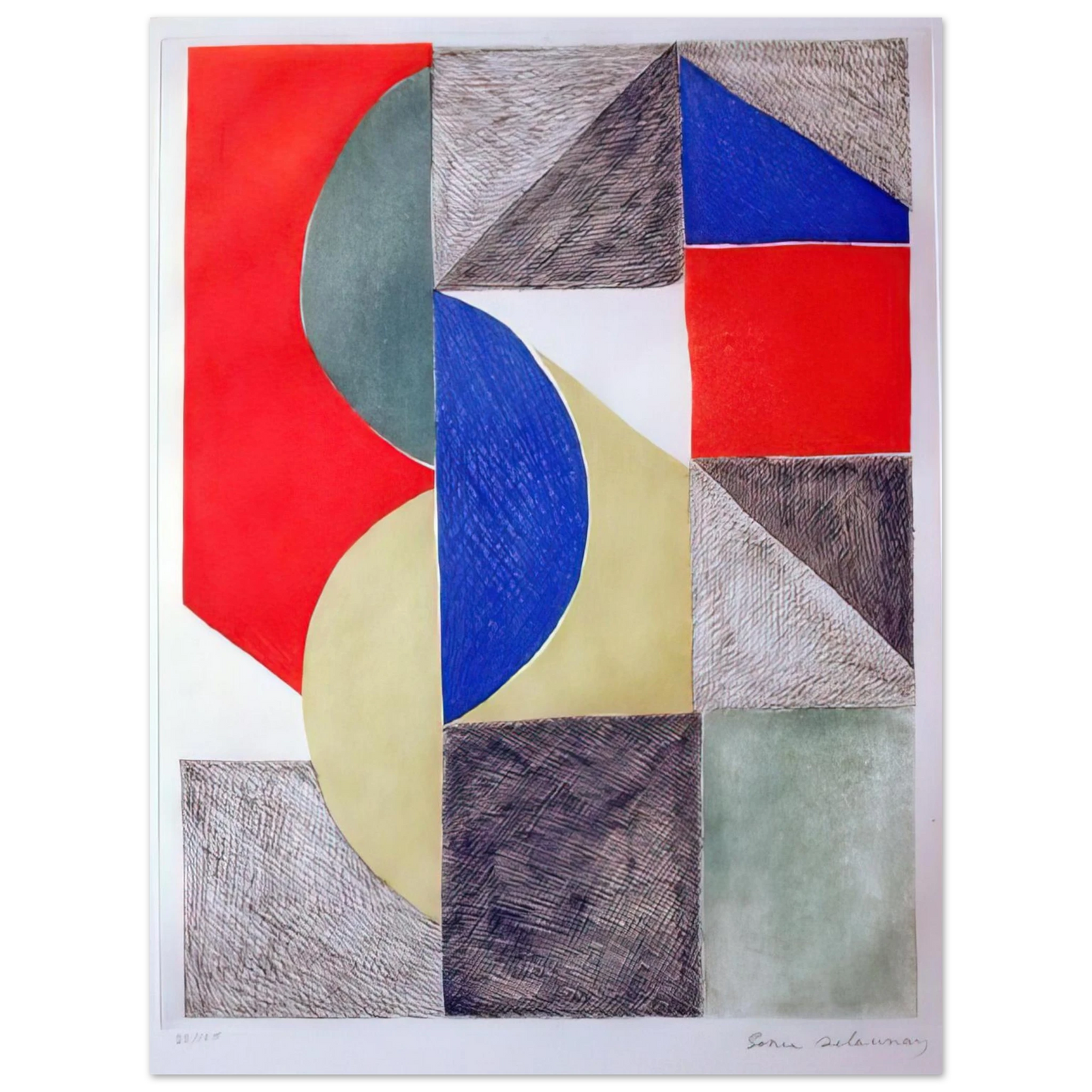 Sonia Delaunay - ABSTRACT COMPOSITION  75x100 cm / 30x40inches Fine Art Poster