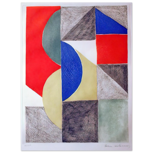 Sonia Delaunay - ABSTRACT COMPOSITION  75x100 cm / 30x40inches Fine Art Poster