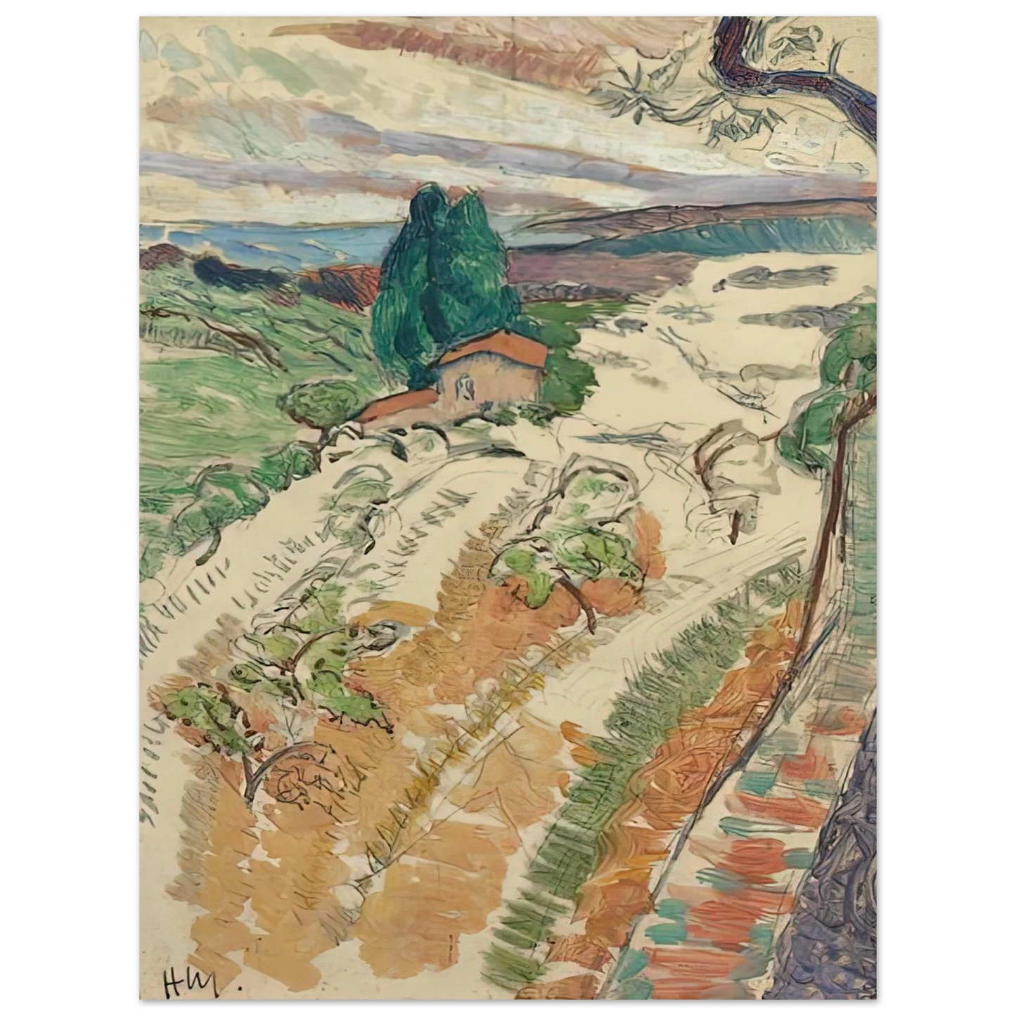 Henri Matisse - PAYSAGE ST TROPEZ 1904  75x100 cm / 30x40inches Fine Art Poster