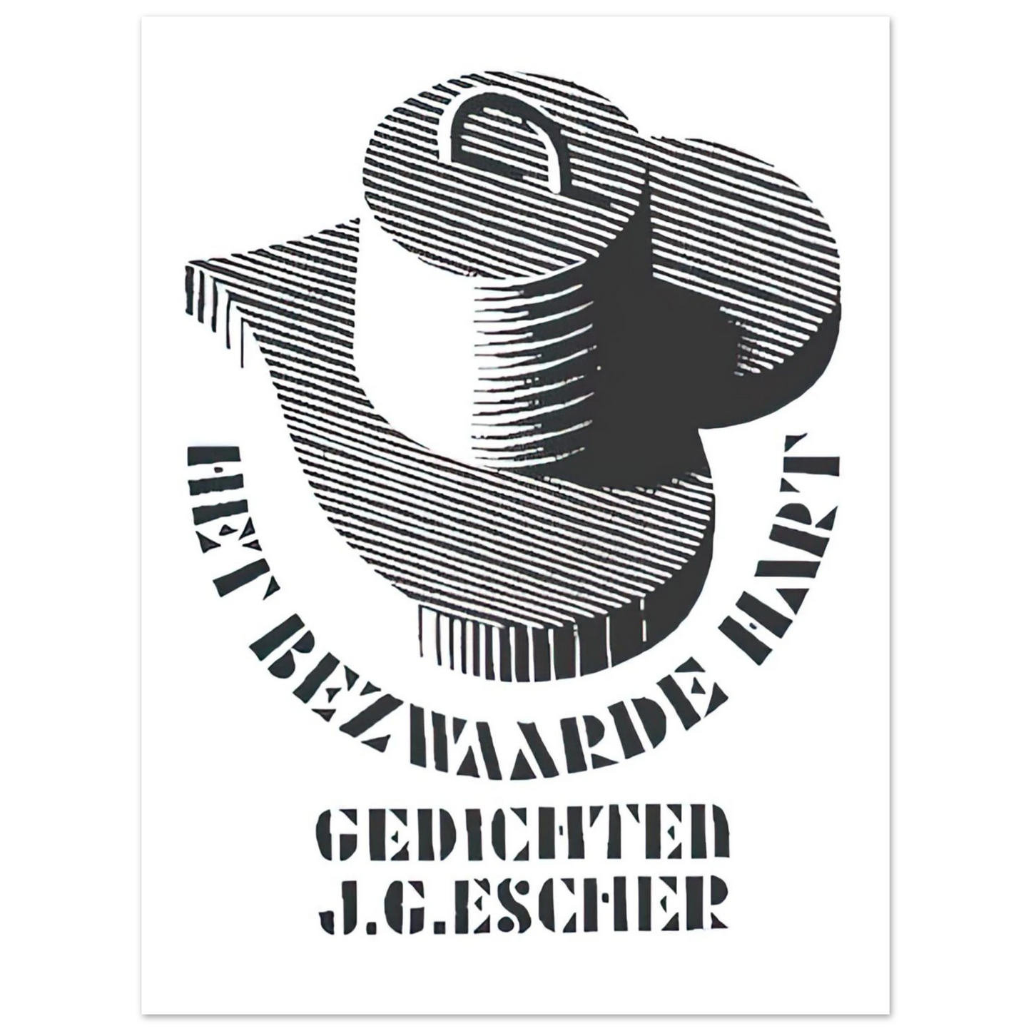 MC Escher - ESCHER (26) Wall Art - 60x80 cm / 24x32 inches - Premium Wooden Framed Poster With Fine Art Paper-canvas - White frame