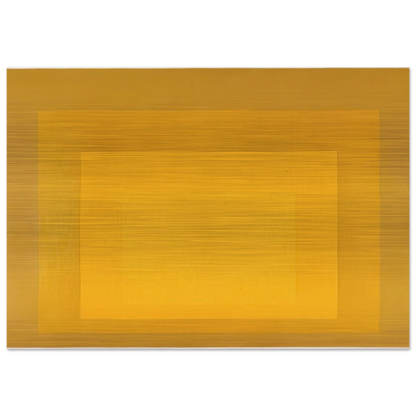 STUDY FOR HOMAGE TO THE SQUARE DEPARTING IN YELLOW 1964 - Josef Albers Brushed Aluminum Print - 70x100 cm / 28x40 inches | Josef Albers Aluminum Print | Josef Albers Prints
