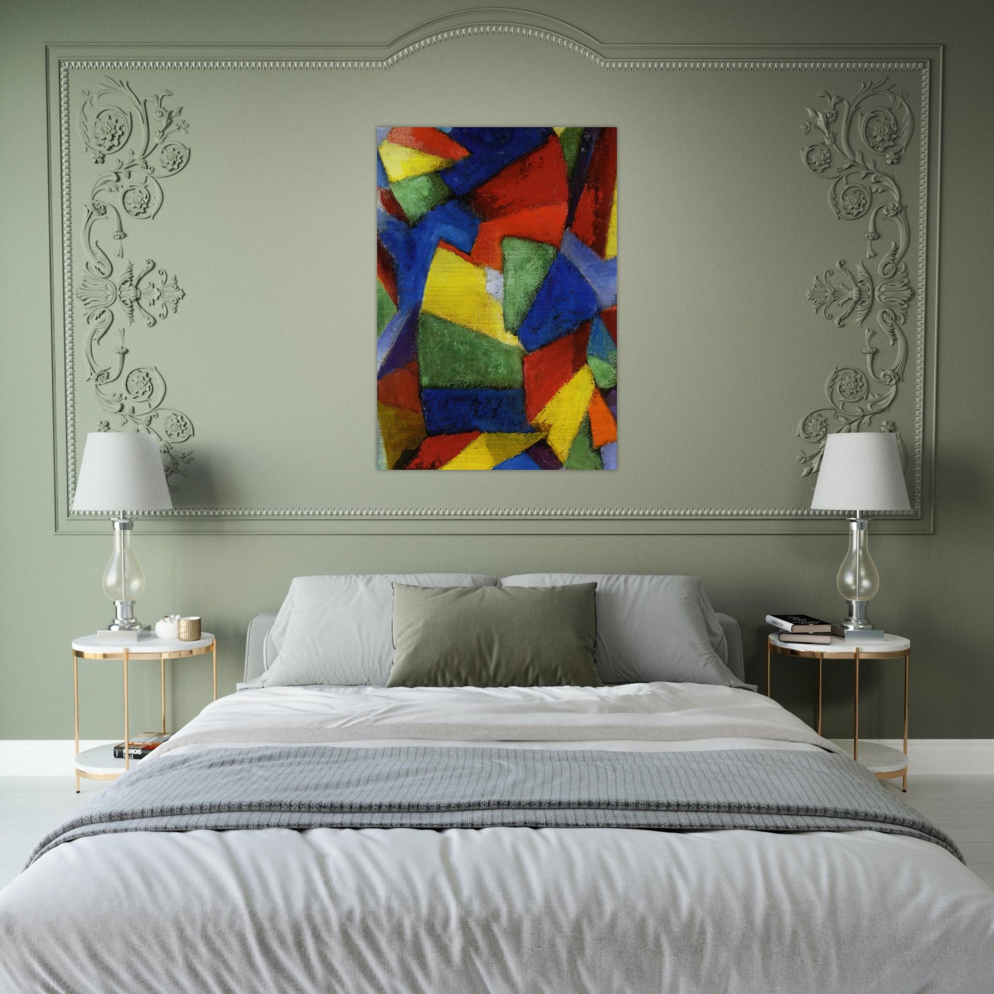 Synchromy in Blue-Violet - 1912 - Morgan Russell Brushed Aluminum Print - 70x100 cm / 28x40 inches | Morgan Russell Aluminum Print | Morgan Russell Prints