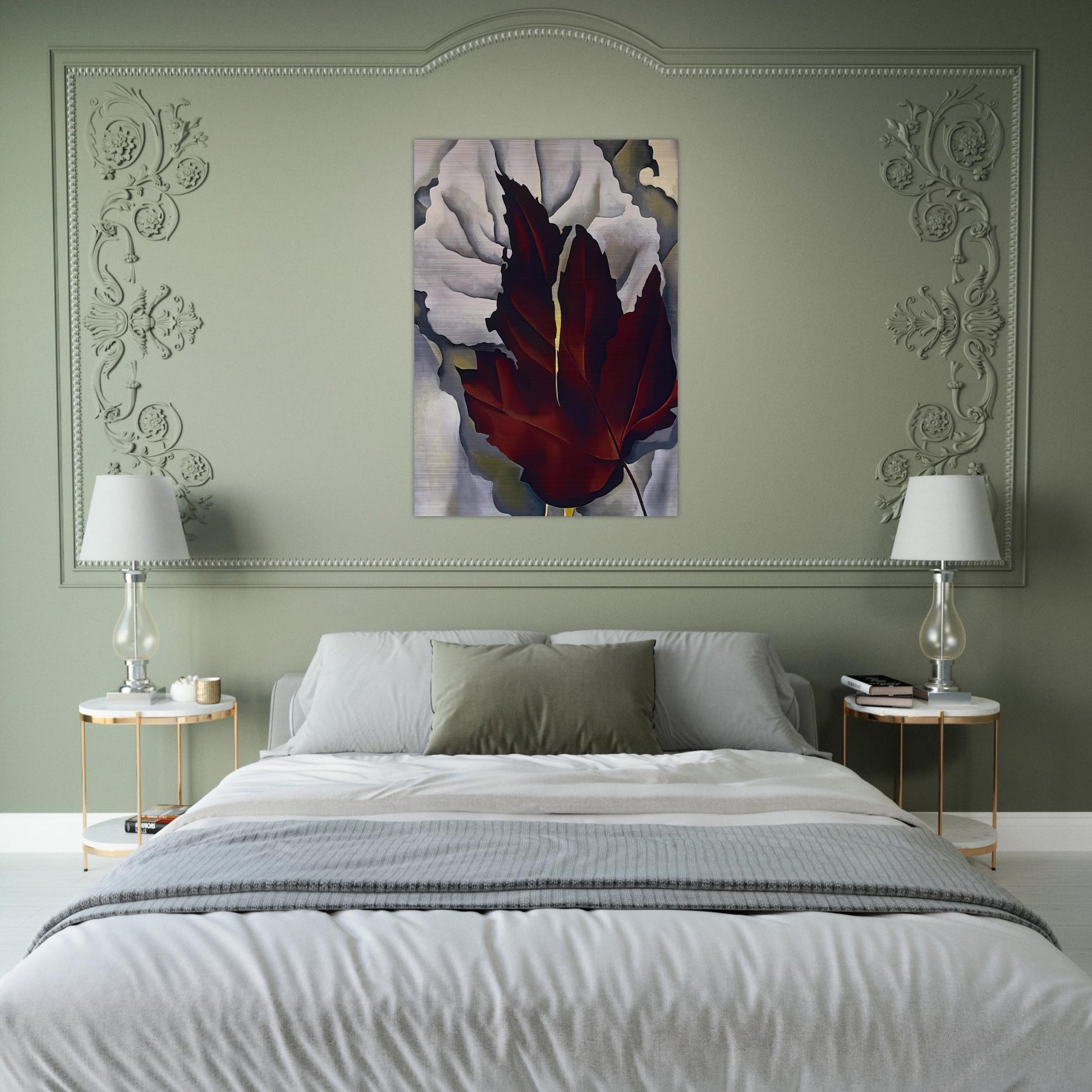 Pattern of Leaves - Georgia O'Keeffe Brushed Aluminum Print - 70x100 cm / 28x40 inches | Georgia O'Keeffe Aluminum Print | Georgia O'Keeffe Prints