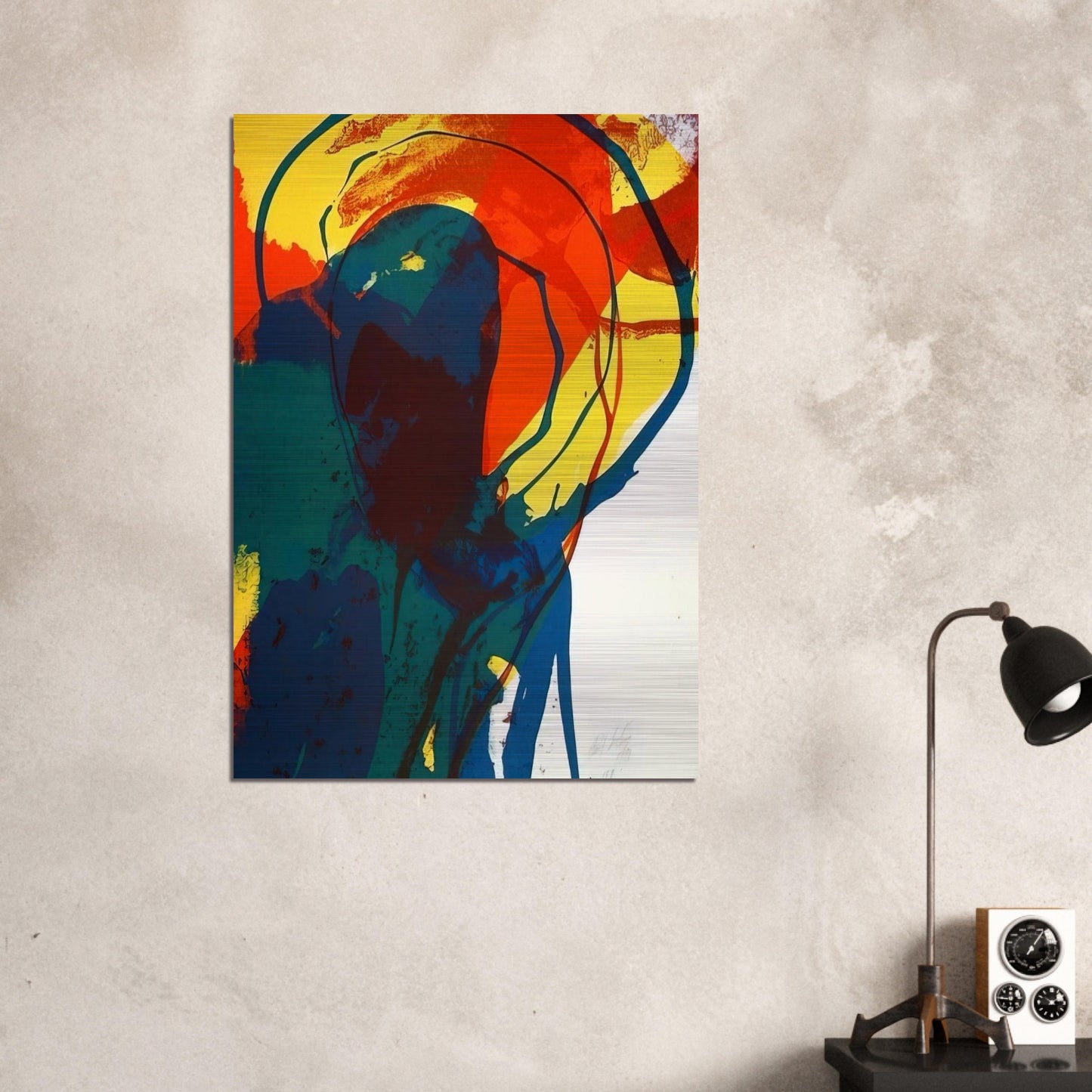 Untitled - Abstract Expressionism - Paul Jenkins Brushed Aluminum Print - 70x100 cm / 28x40 inches | Paul Jenkins Aluminum Print | Paul Jenkins Prints