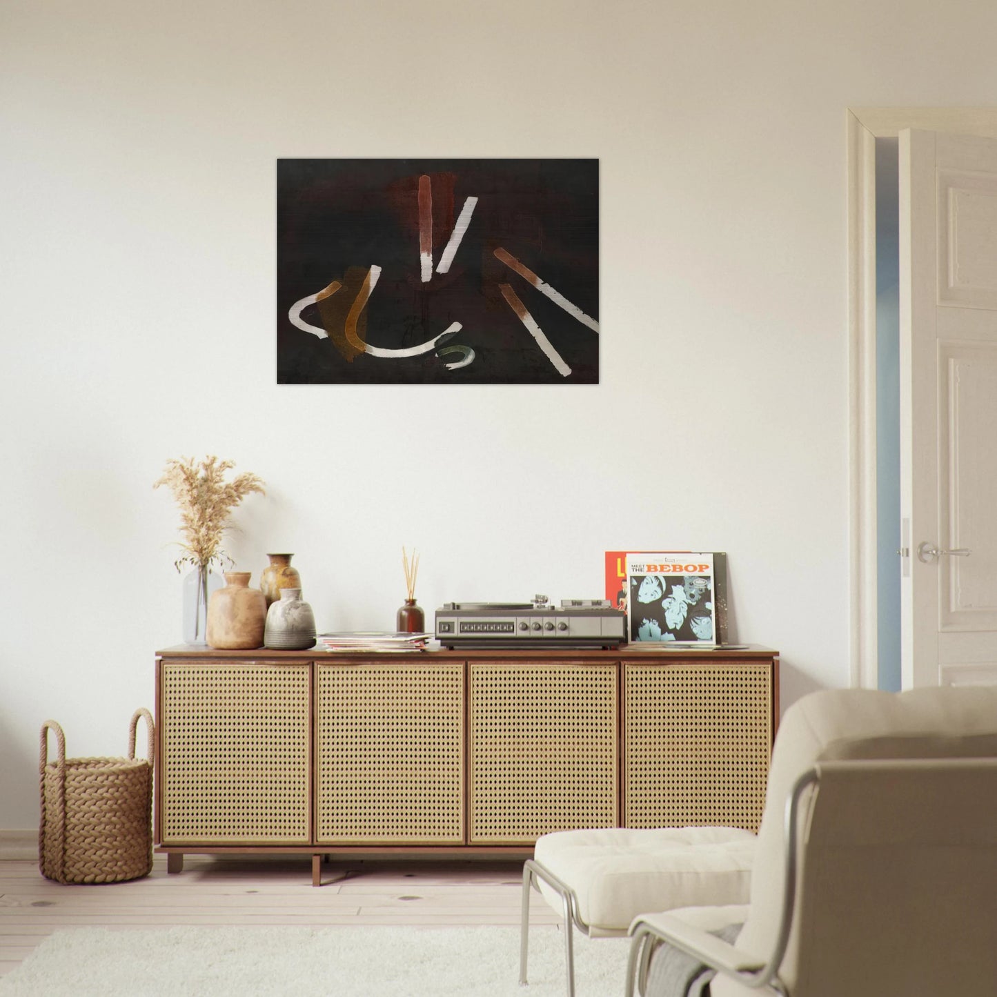 Composition Brun - 1933 - John Ferren Brushed Aluminum Print - 70x100 cm / 28x40 inches | John Ferren Aluminum Print | John Ferren Prints