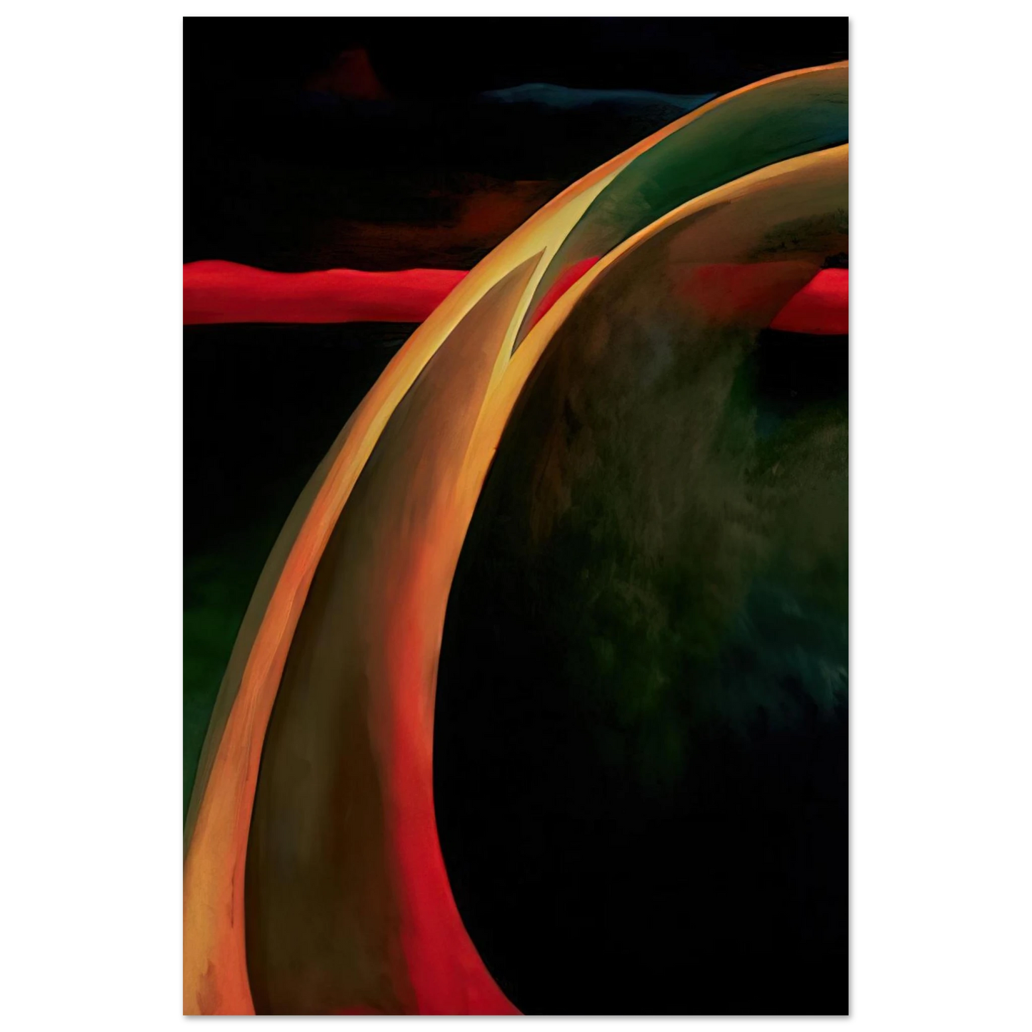 Georgia O'Keeffe - Red and Orange Streak Fine Art Poster