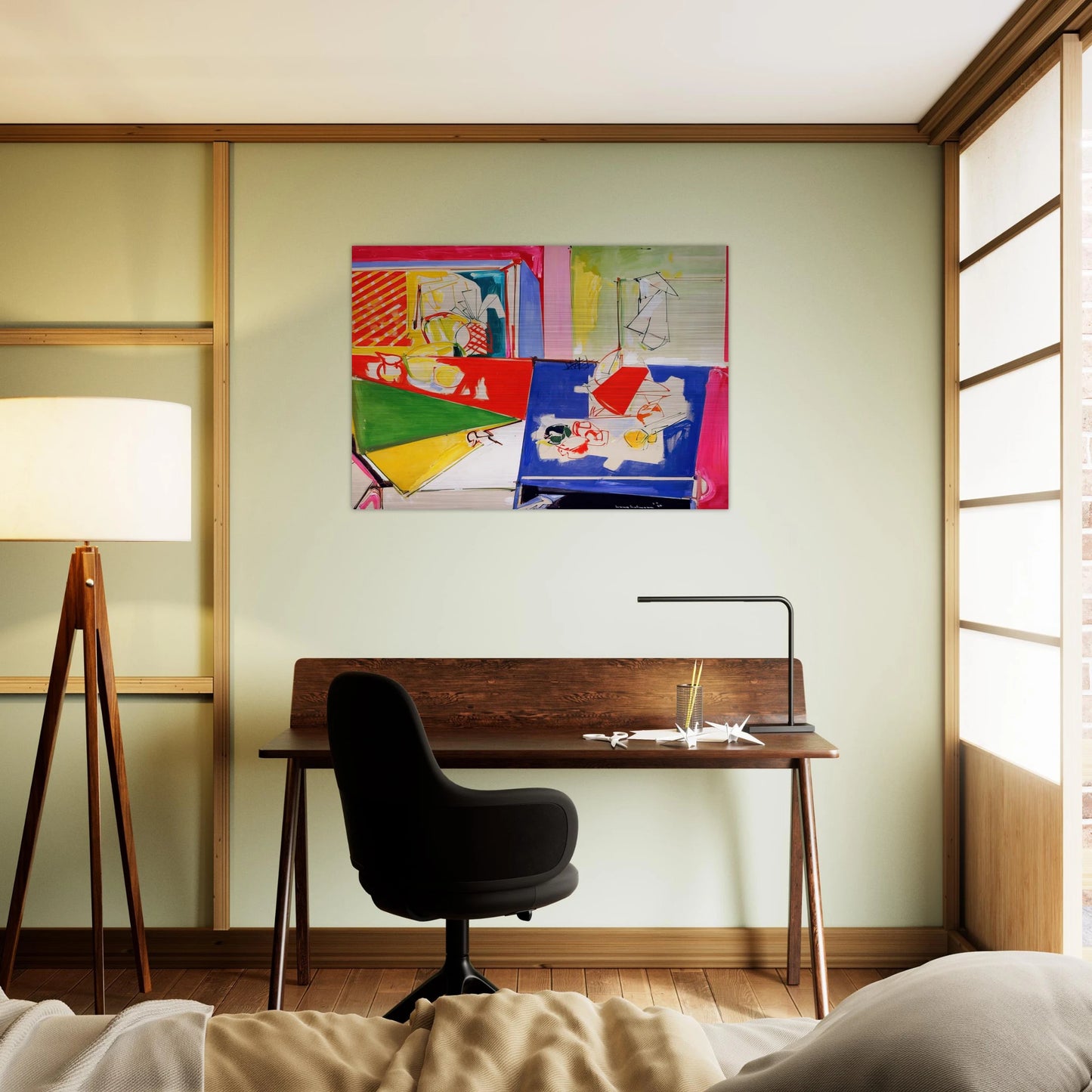 Magenta and Blue - Hans Hofmann Brushed Aluminum Print - 70x100 cm / 28x40 inches | Hans Hofmann Aluminum Print | Hans Hofmann Prints